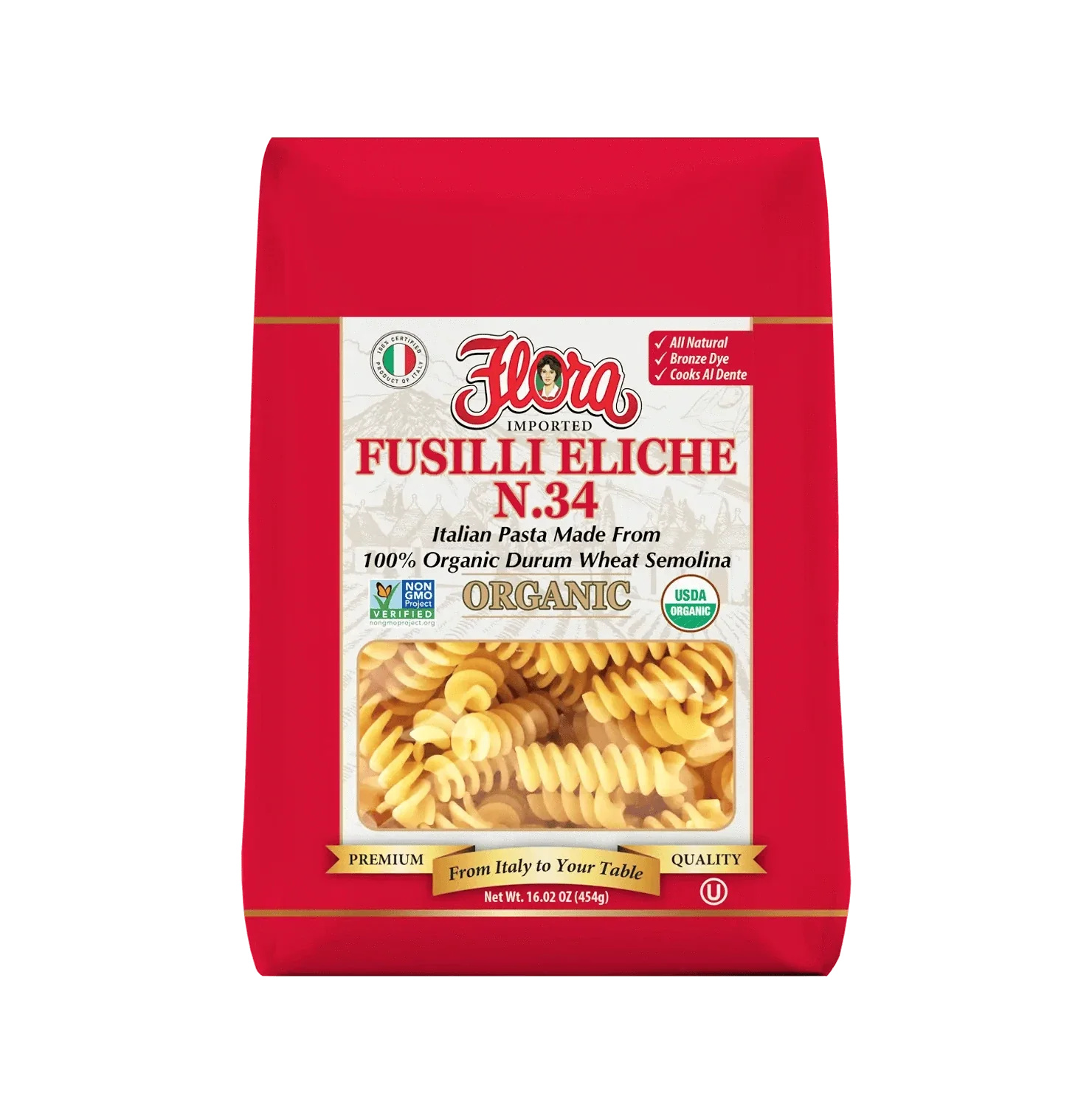 Fusilli Eliche Pasta No. 34 - Organic - 16.02 oz