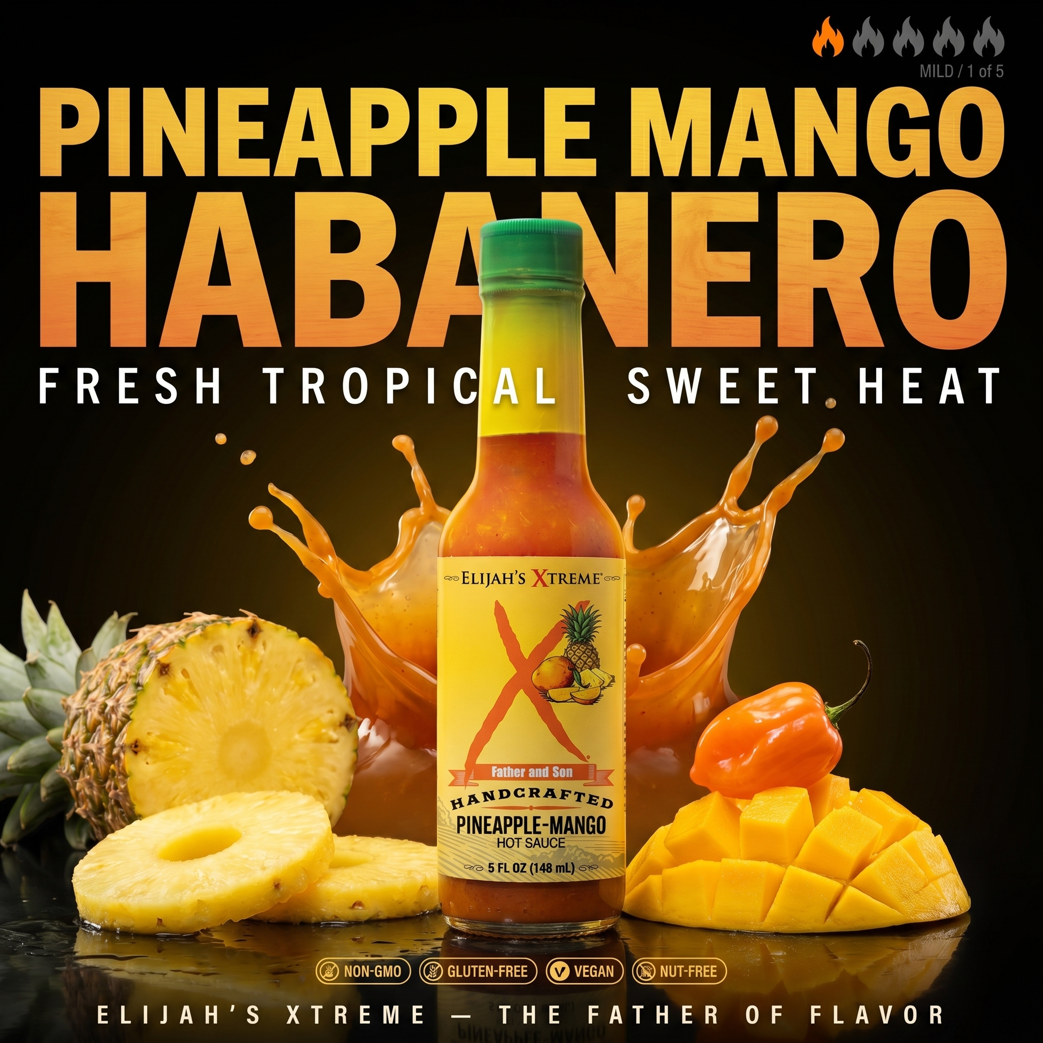 Pineapple-Mango Habanero Hot Sauce