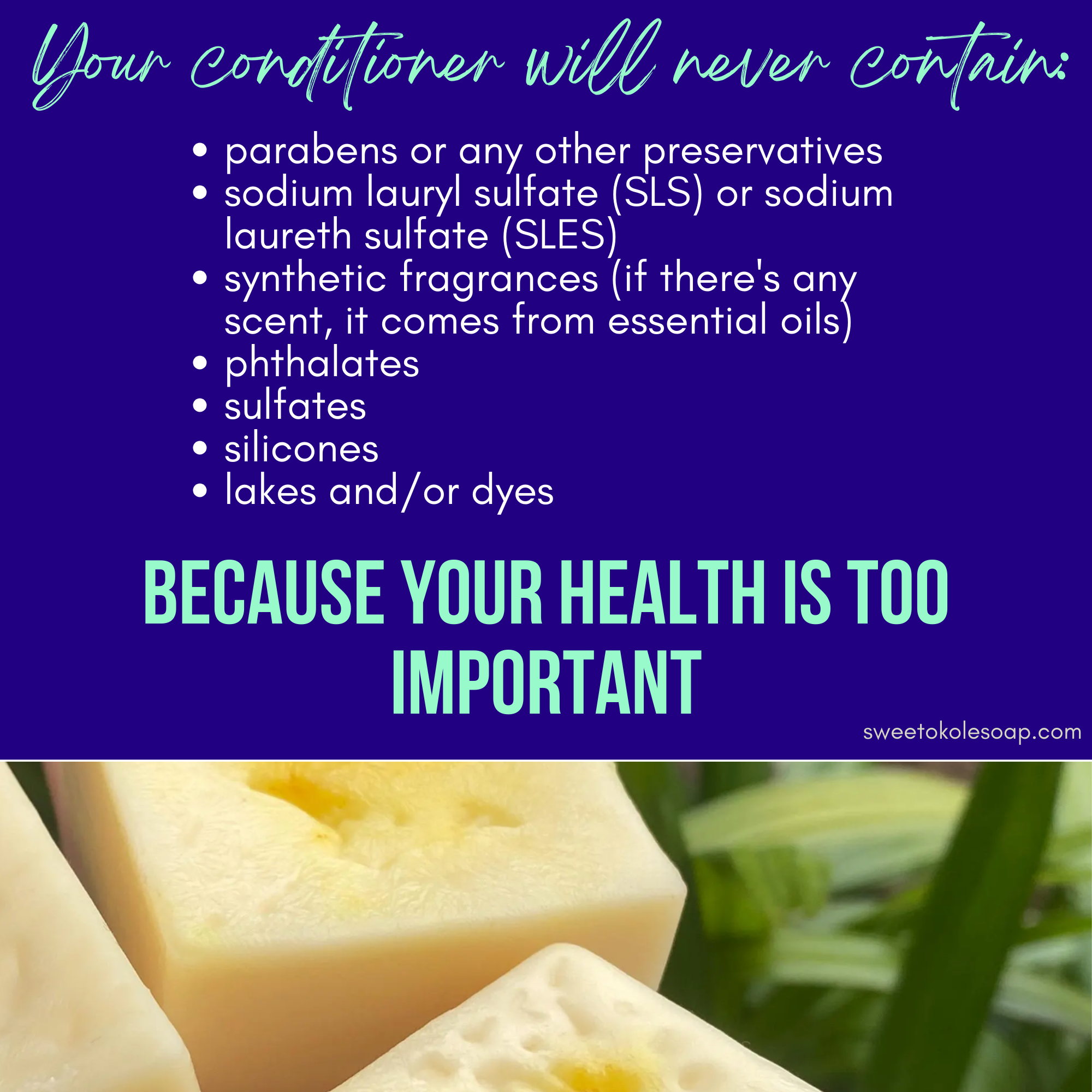 Essential Oil Conditioner Bar - Citrus Patchouli with Olena (Turmeric)