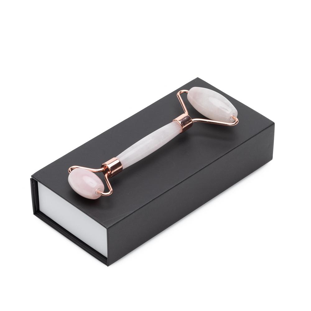Rose Quartz Facial Roller – Dual-Ended Cooling Tool for Puffiness & Skin Radiance