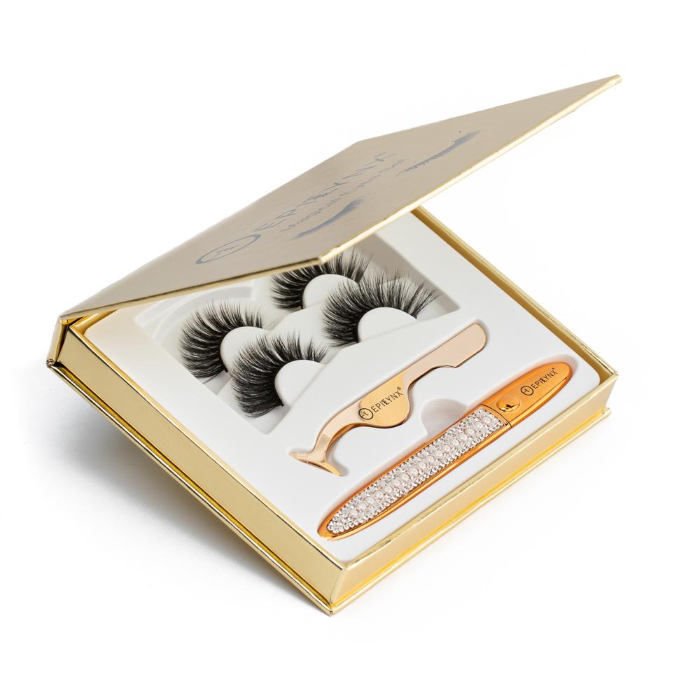 Gluten-Free No-Glue Lash Kit – Nut-Free, Vegan Reusable Lashes & Waterproof Liner