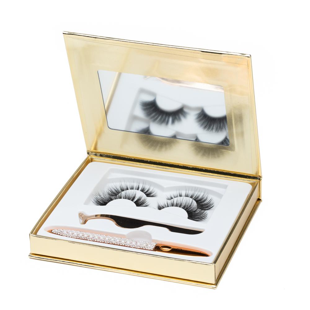 Gluten-Free No-Glue Lash Kit – Nut-Free, Vegan Reusable Lashes & Waterproof Liner