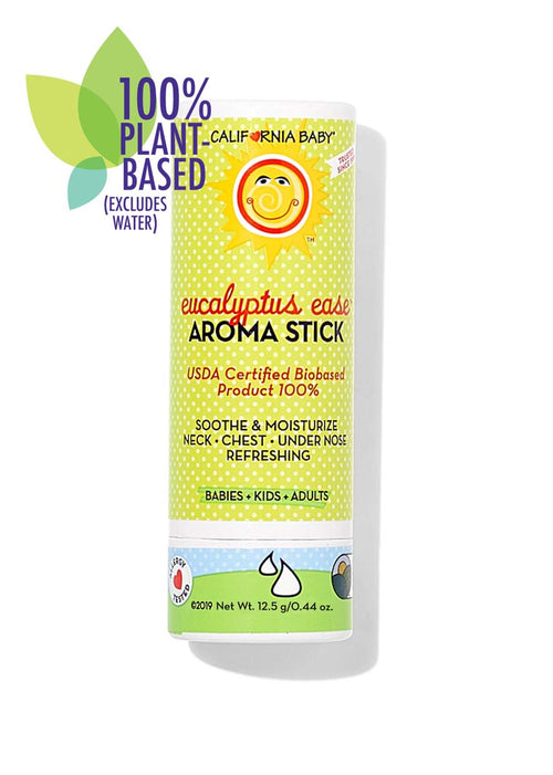 California Baby eucalyptus ease aroma stick on a white background