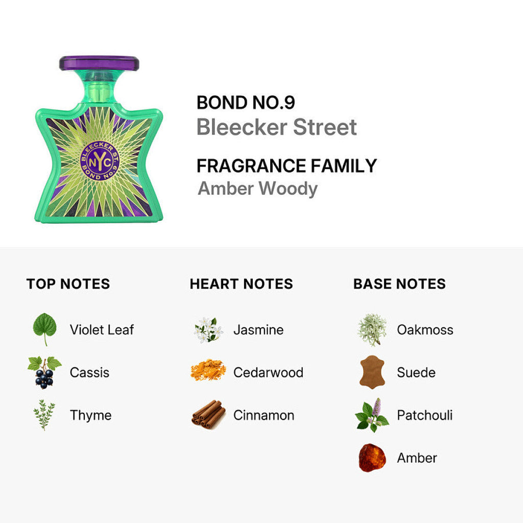 Bond No. 9 Bleecker St Eau de Parfum 100ml (3.4oz) | Luxury NYC Unisex Fragrance, Long Lasting Woody