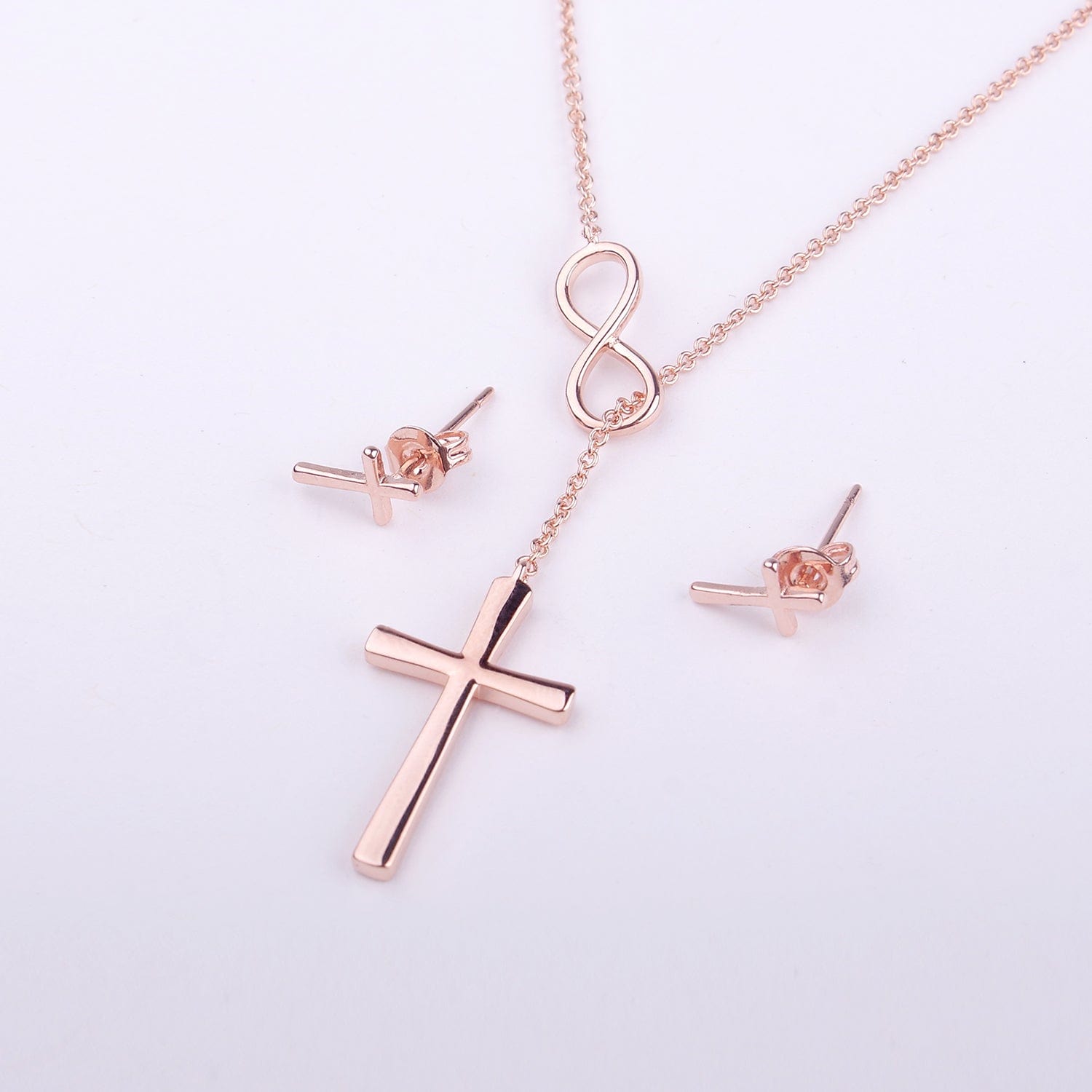 First Communion Cross Earring and Necklace  Jewelry Set