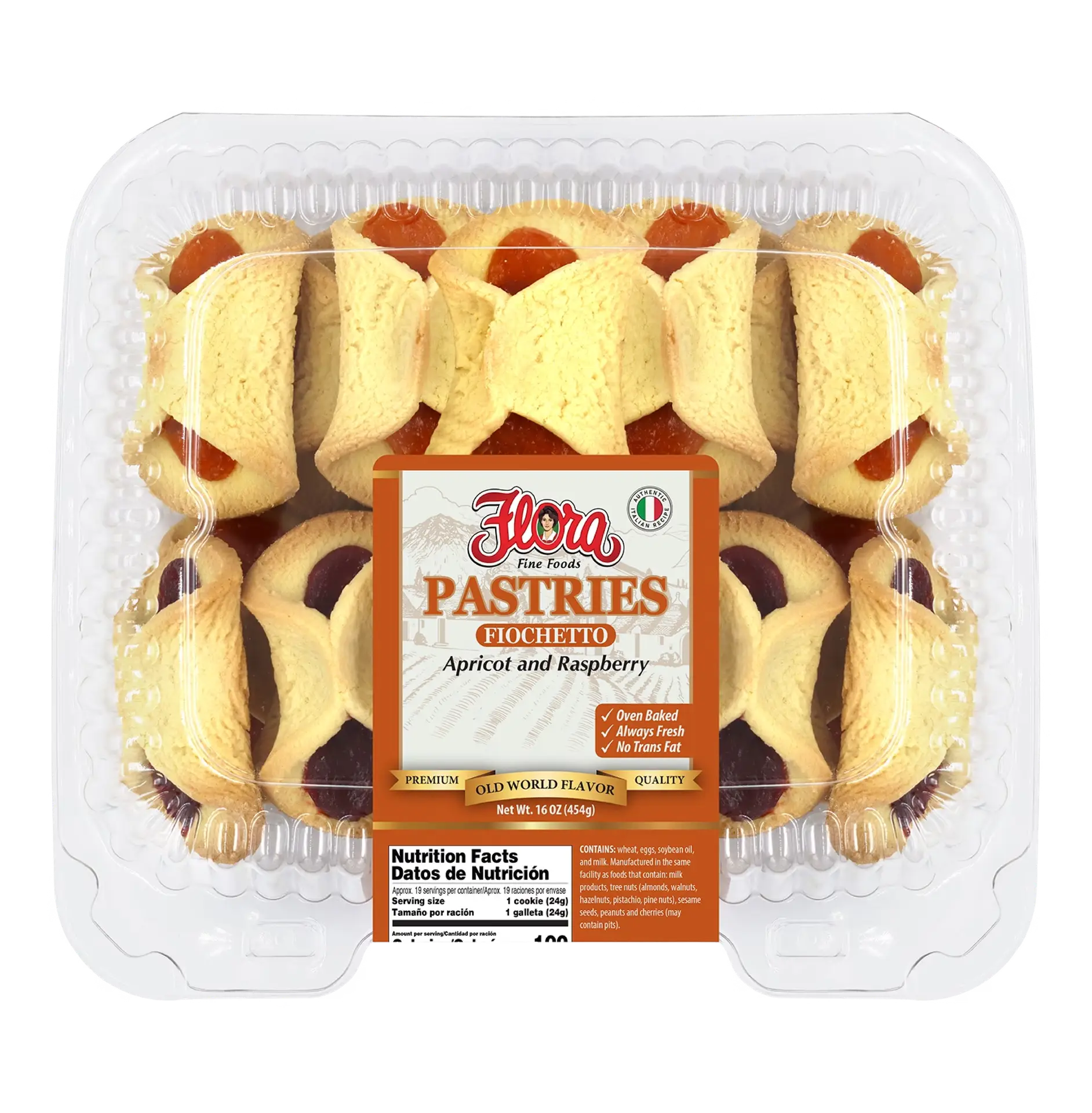Apricot & Raspberry Fiochetto - Pastries - 14.6 oz