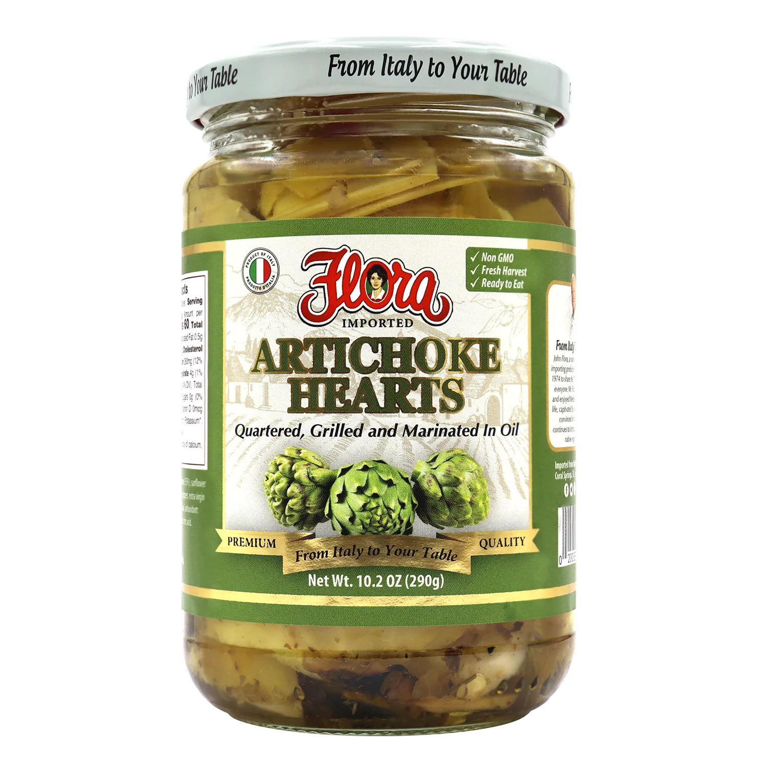 Artichoke Hearts - Quartered Grilled and Marinated In Oil - 10.2 oz