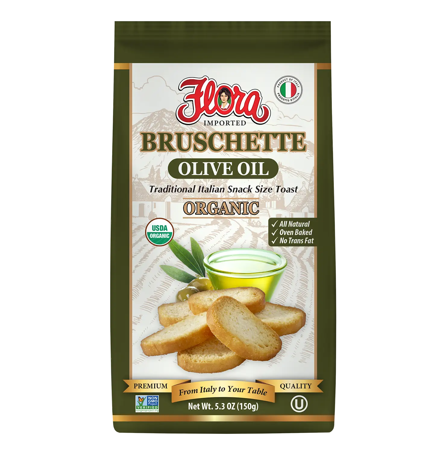 Bruschette Mini Toasts - Olive Oil Organic - 5.3 oz