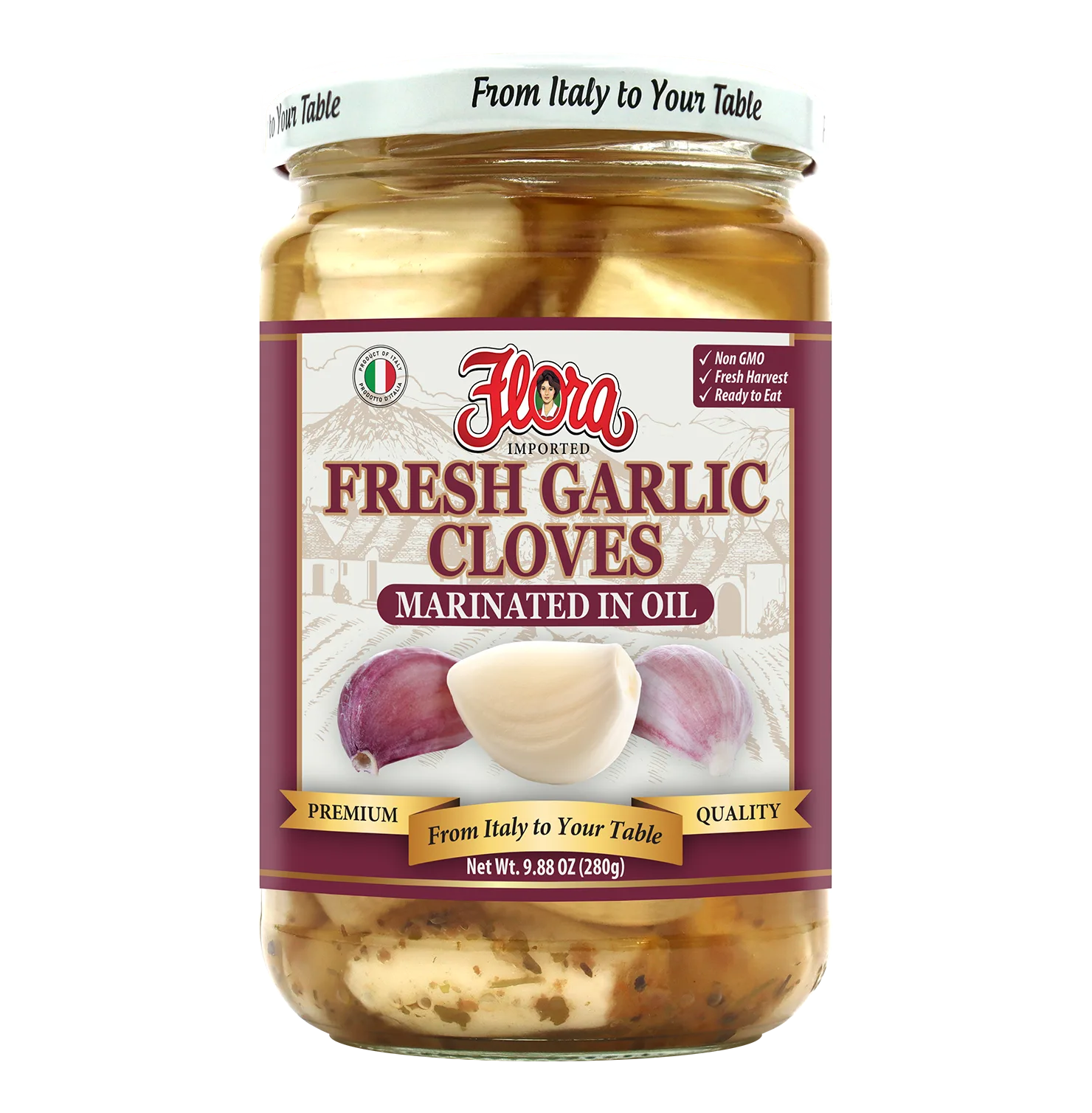 Fresh Garlic Cloves - Marinated In Oil - 9.88 oz