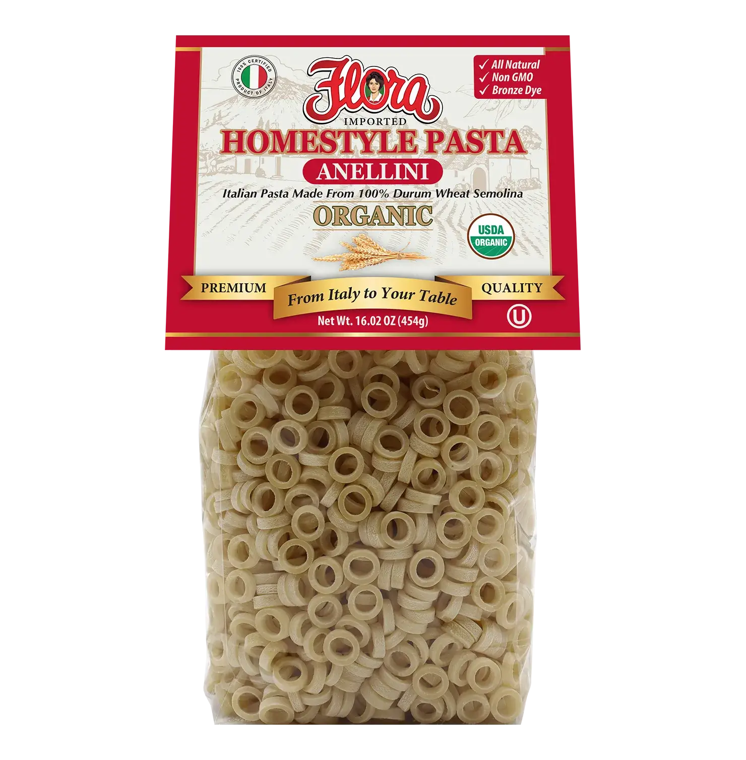 Homestyle Anellini Pasta - Organic - 16.02 oz
