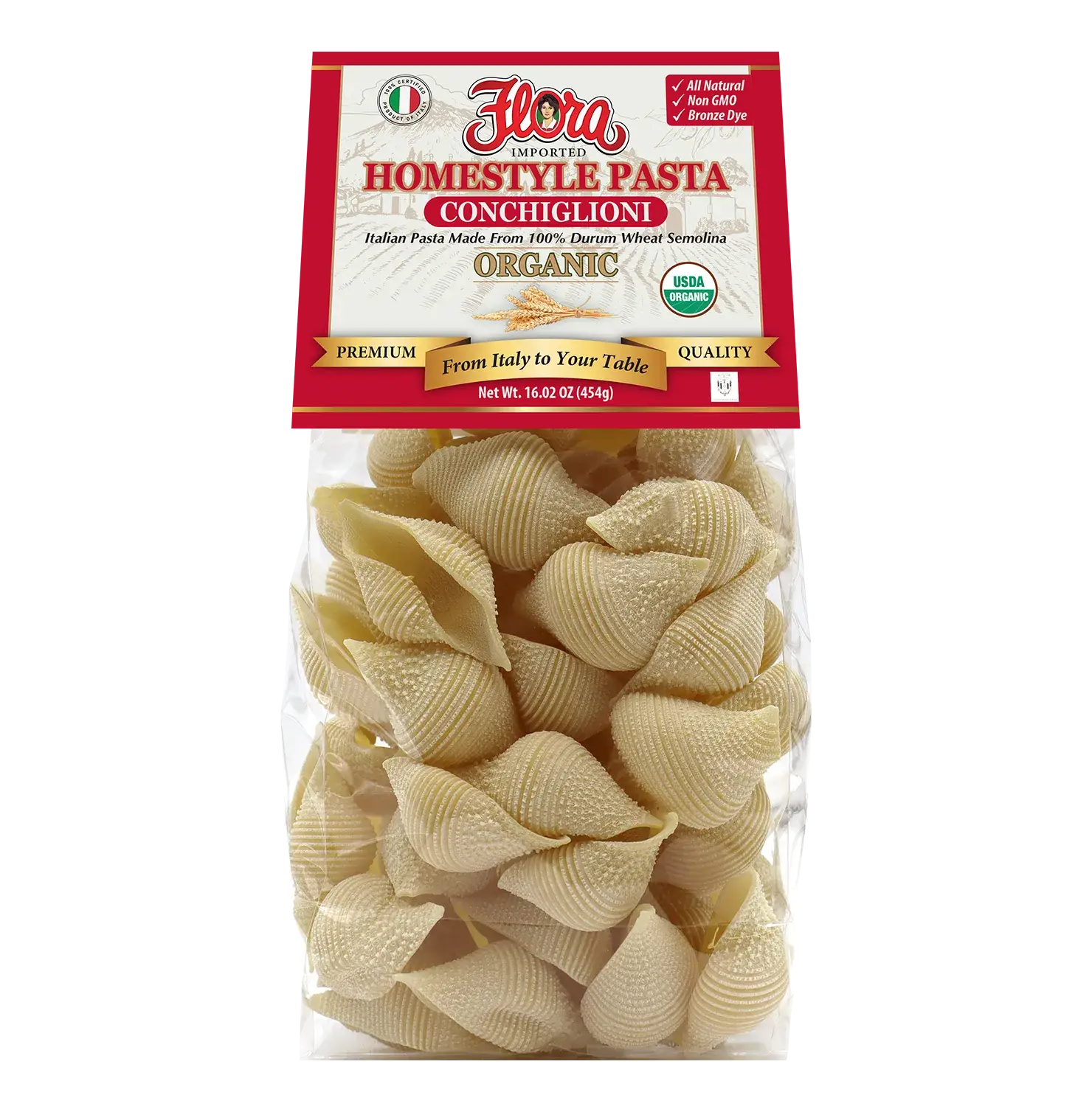 Homestyle Conchiglioni Pasta - Organic - 16.02 oz
