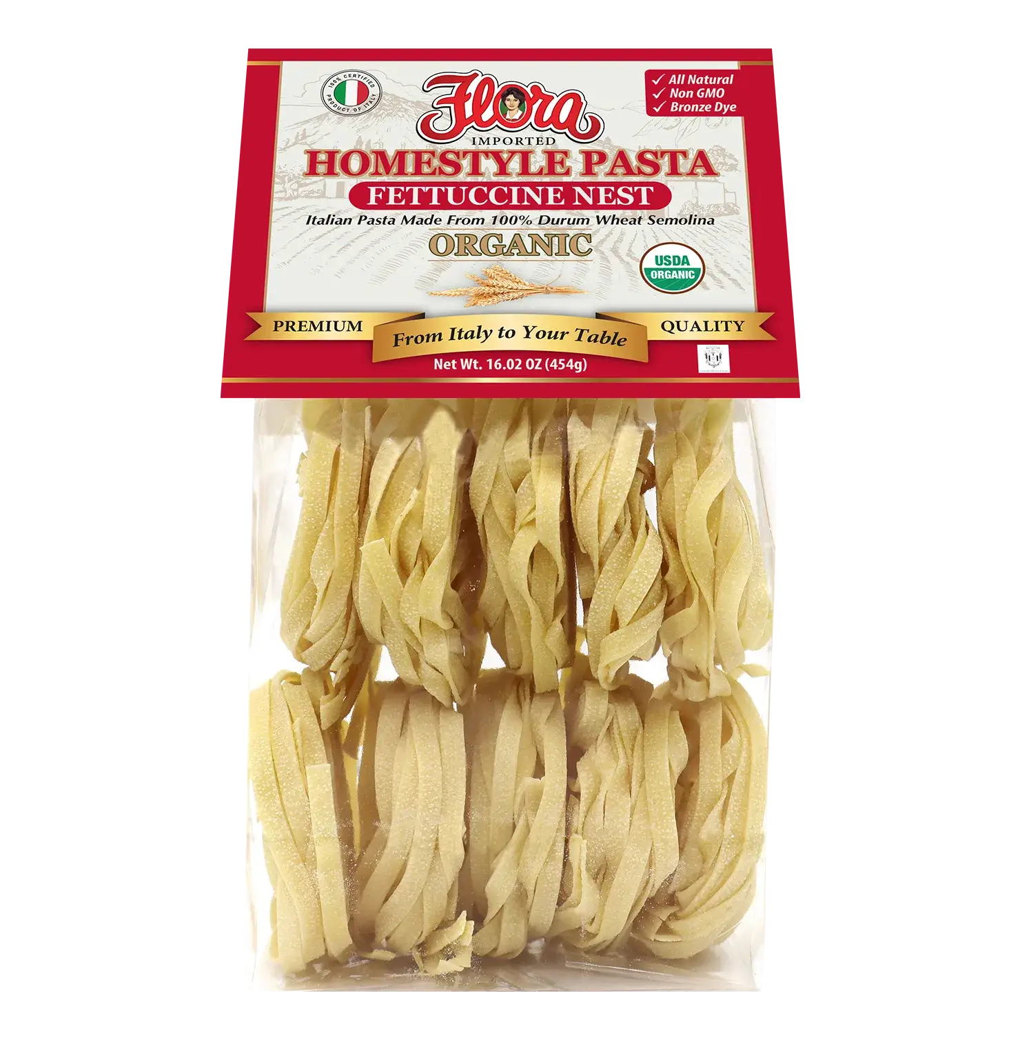 Homestyle Fettuccine Pasta Nest - Organic - 16.02 oz