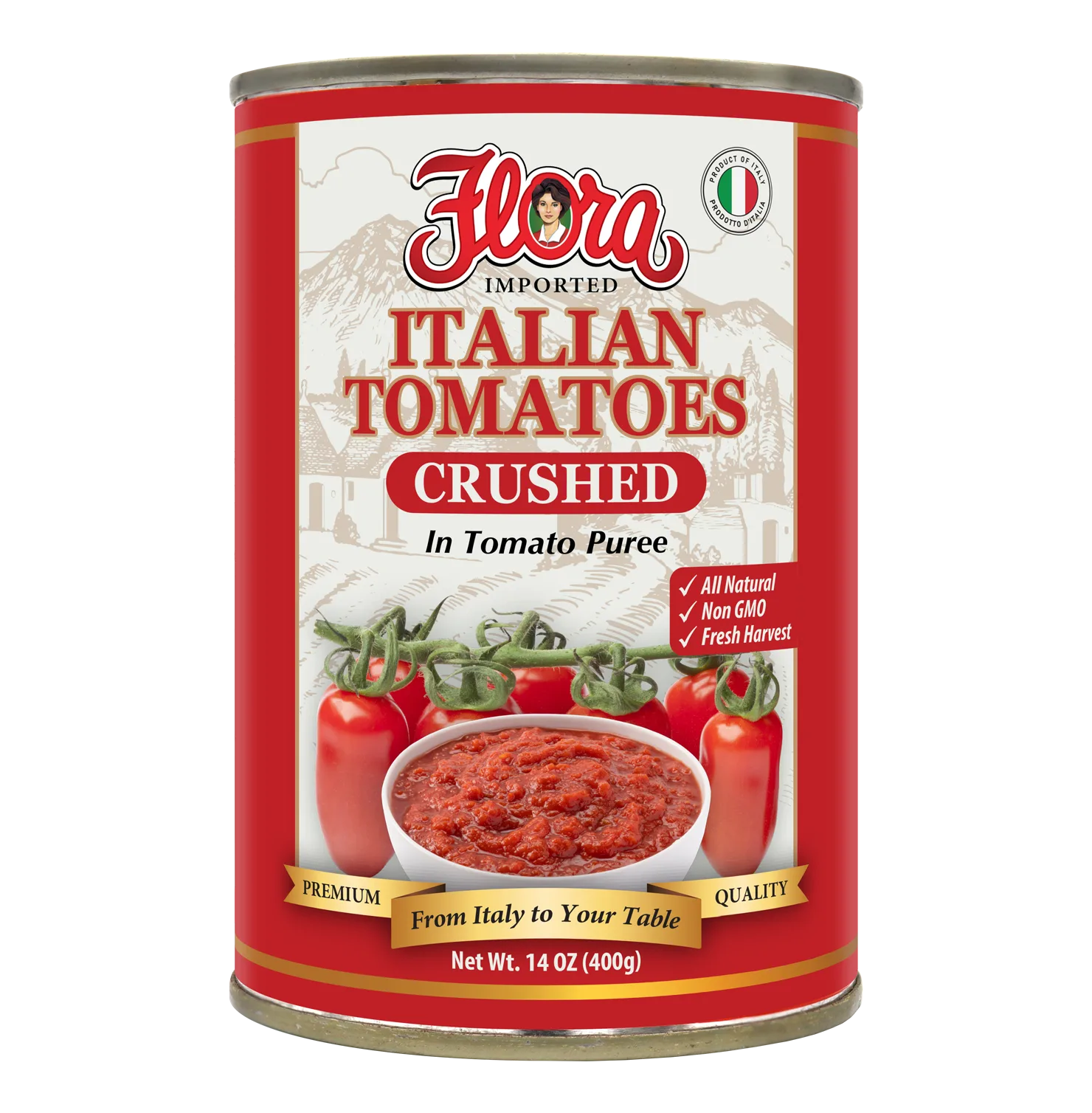 Italian Crushed Tomatoes - In Tomato Puree - 14 oz