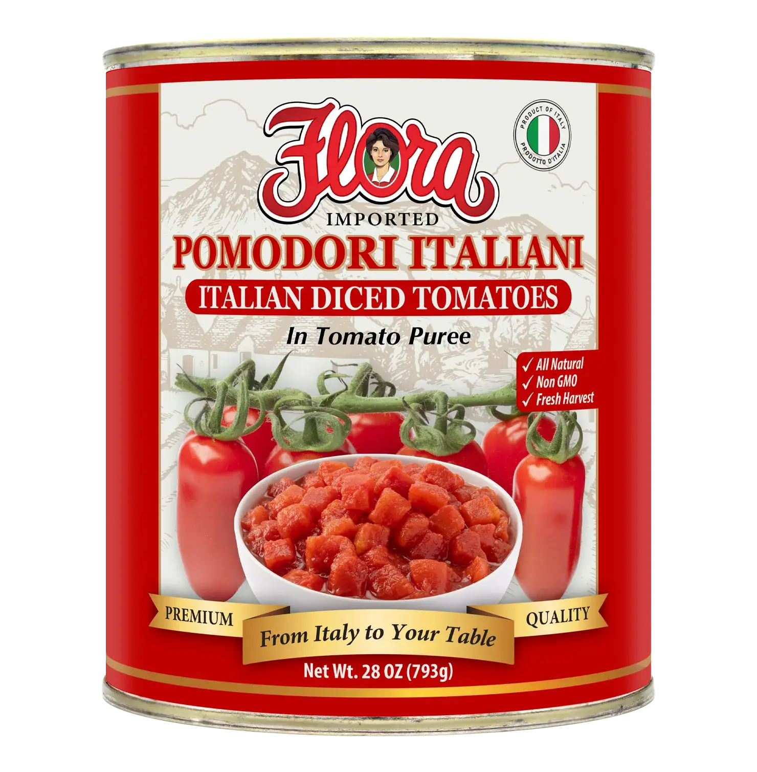 Italian Diced Tomatoes - In Tomato Puree - 28 oz