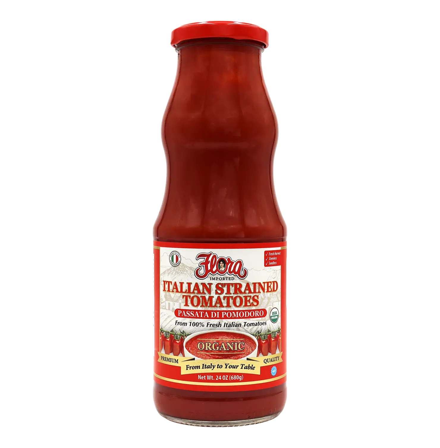 Italian Strained Tomatoes - Organic - 24 oz