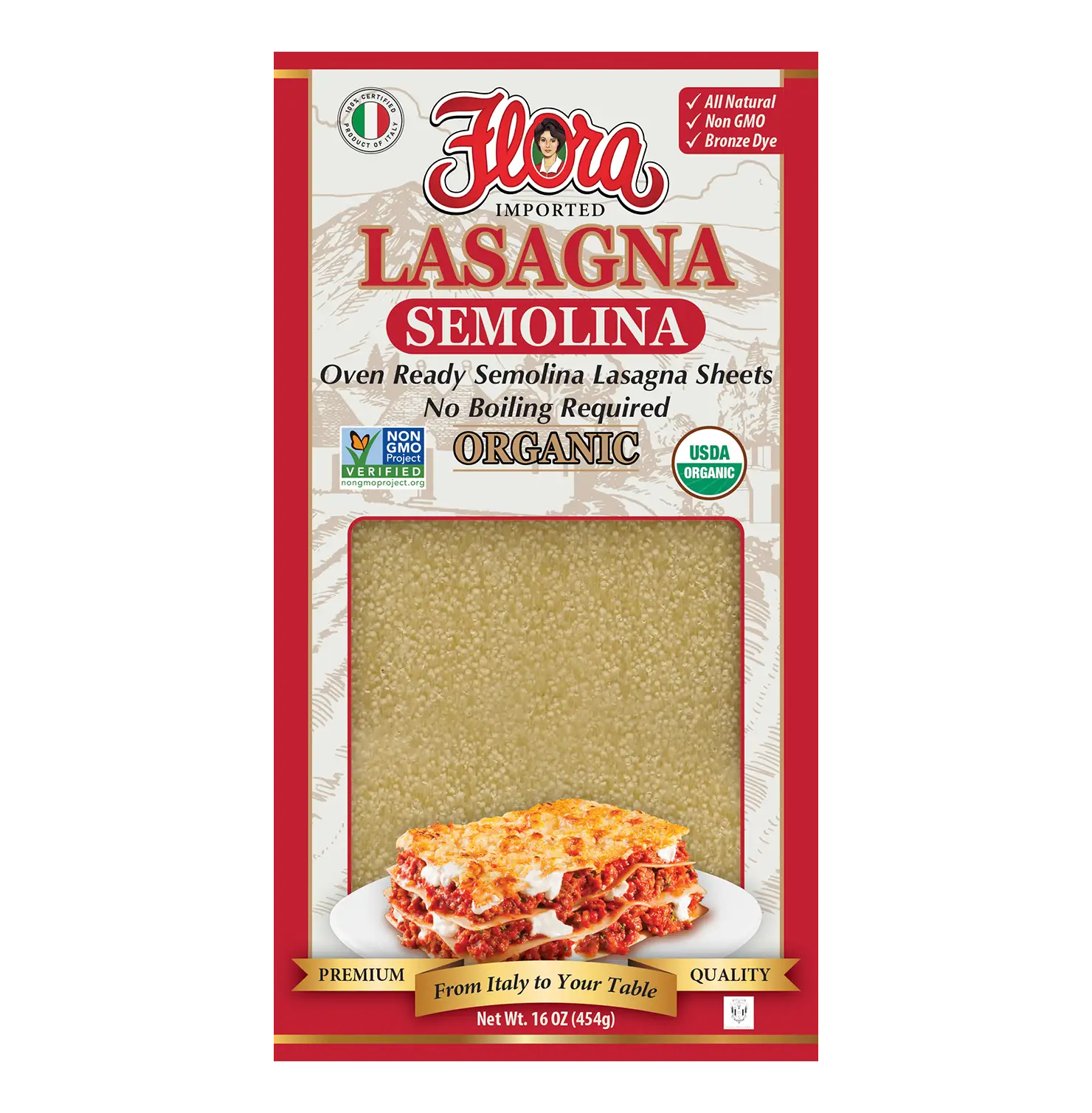 Lasagna Sheets - Oven Ready Organic - 16 oz