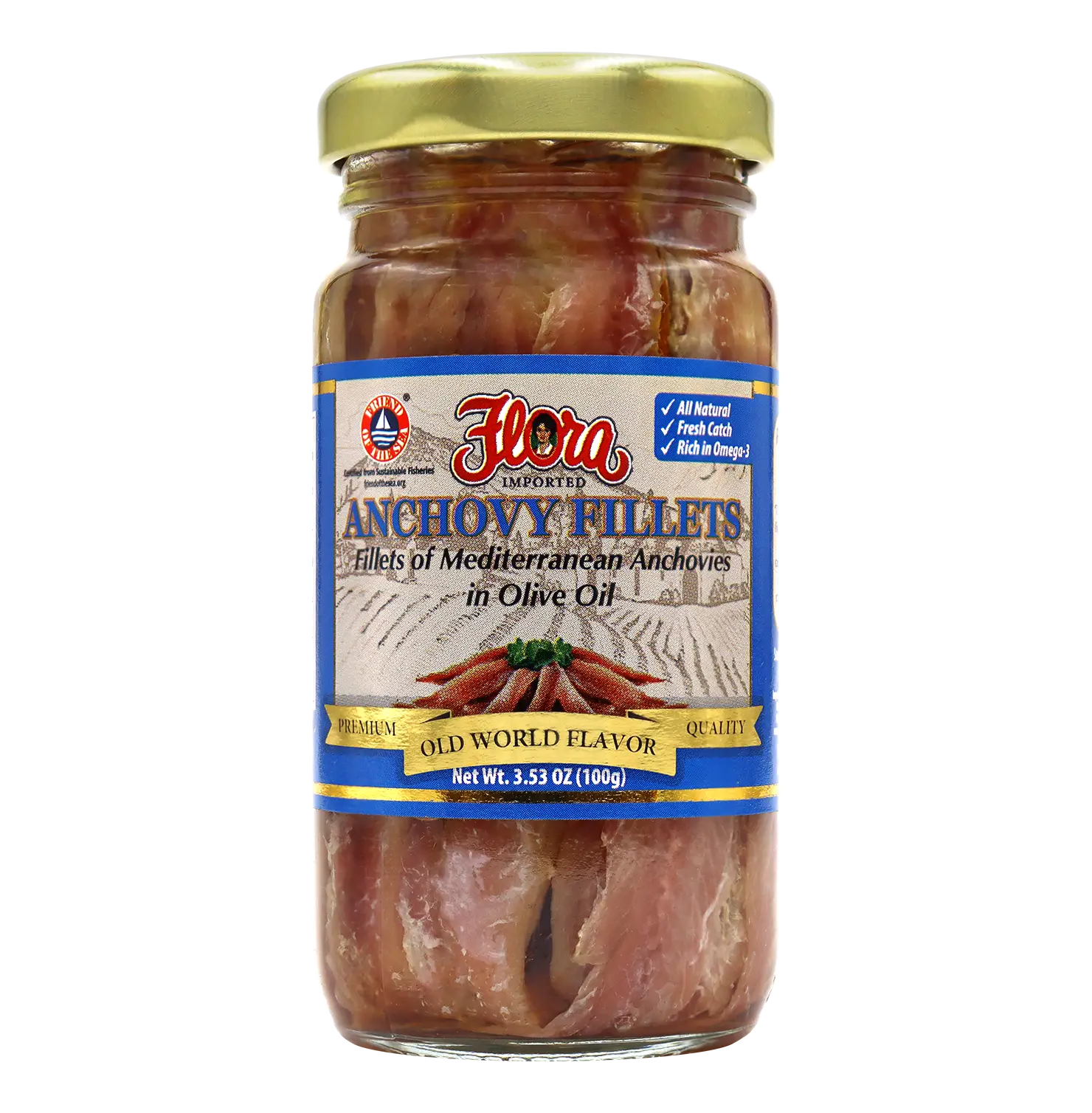 Mediterranean Anchovy Fillets in Olive Oil - 3.5oz