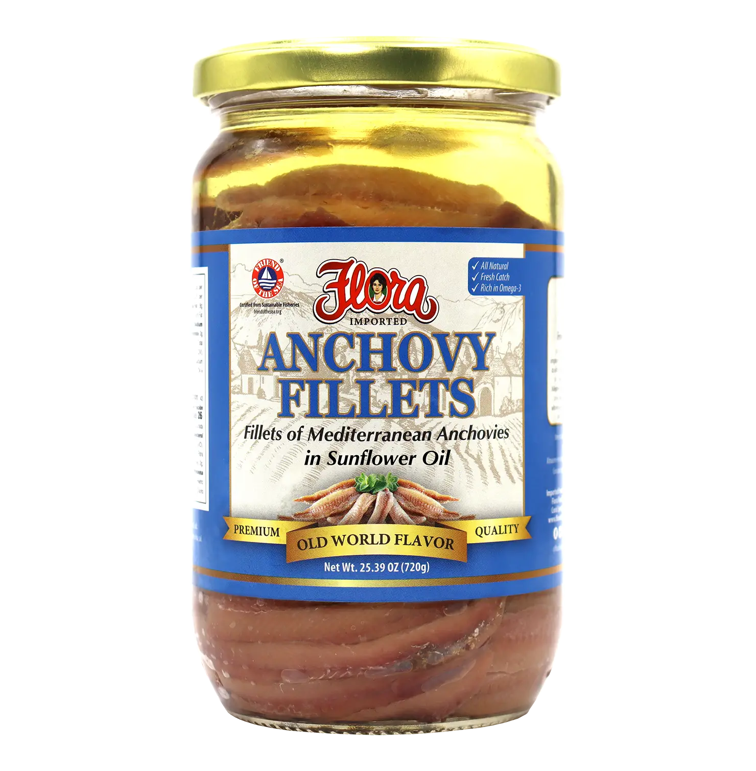 Mediterranean Anchovy Fillets In Sunflower Oil - 25.39oz