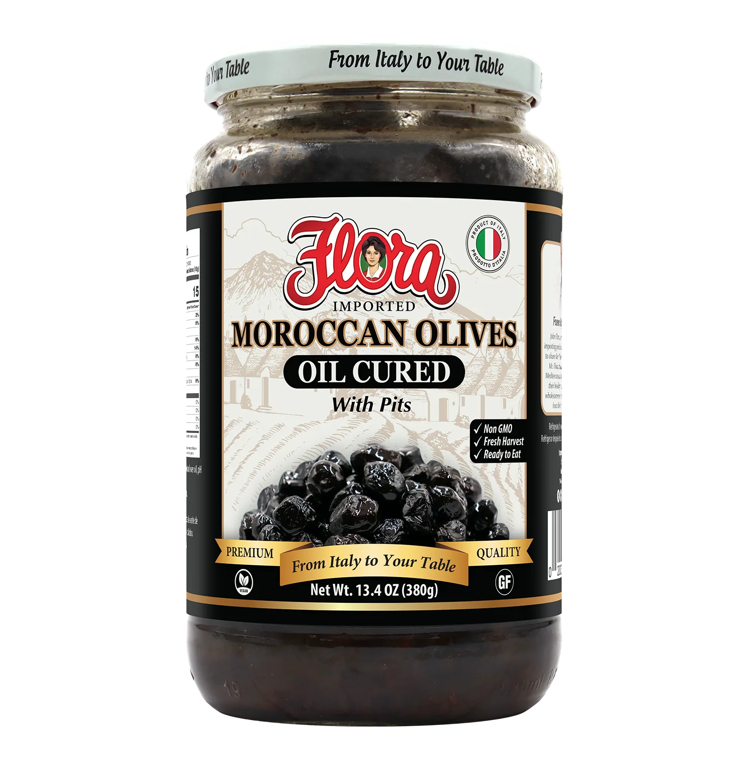 Oil Cured Moroccan Olives - With Pits - 10.6 oz