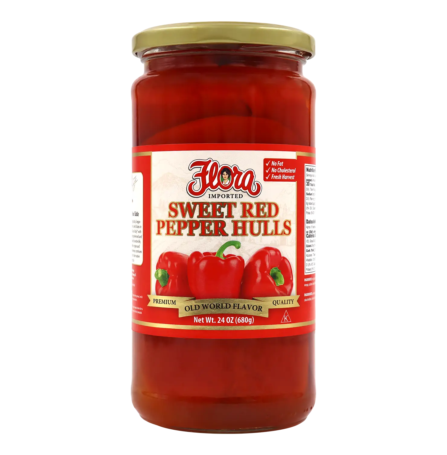 Sweet Red Pepper Hulls - 24 oz