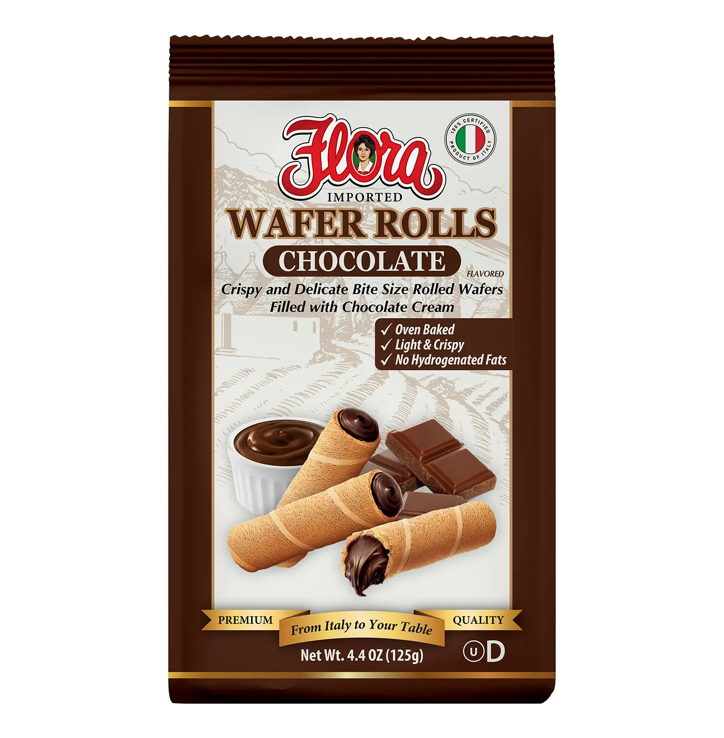 Wafer Rolls - Chocolate - 4.4 oz