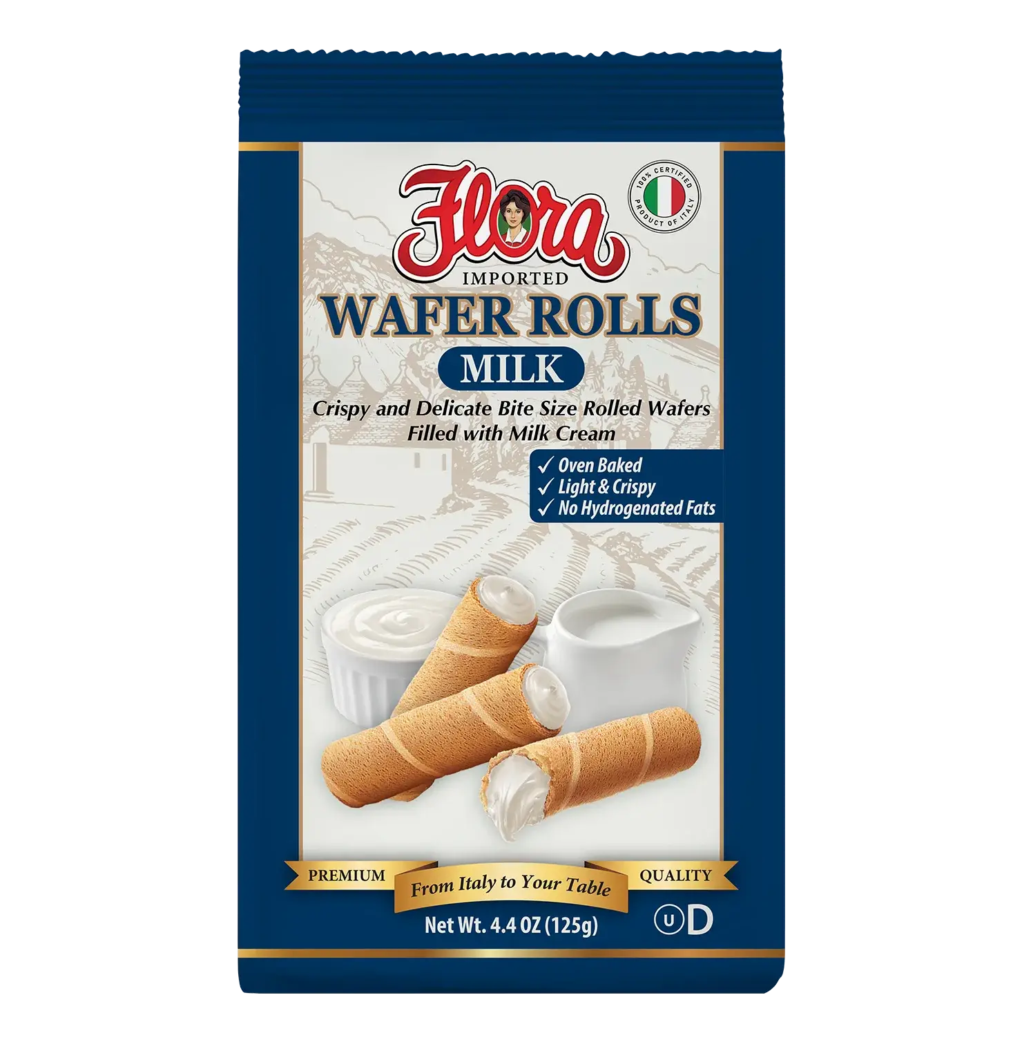 Wafer Rolls - Milk - 4.4 oz
