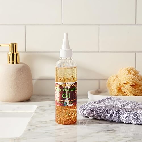 HAIR GROWTH TREATMENT OIL with Peppermint Oil, Tea Tree Oil, Argan oil, Jojoba seed, Avocado oil, Castor oil, Sweet Almond, Vitamin E Oil for Scalp and Hair