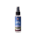 Hand purifier spray bottle with a blue label on a white background