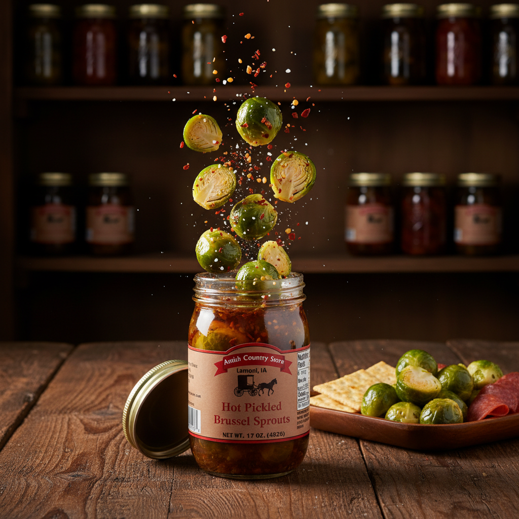 Hot Pickled Brussels Sprouts | Spicy Country Pantry Pickle