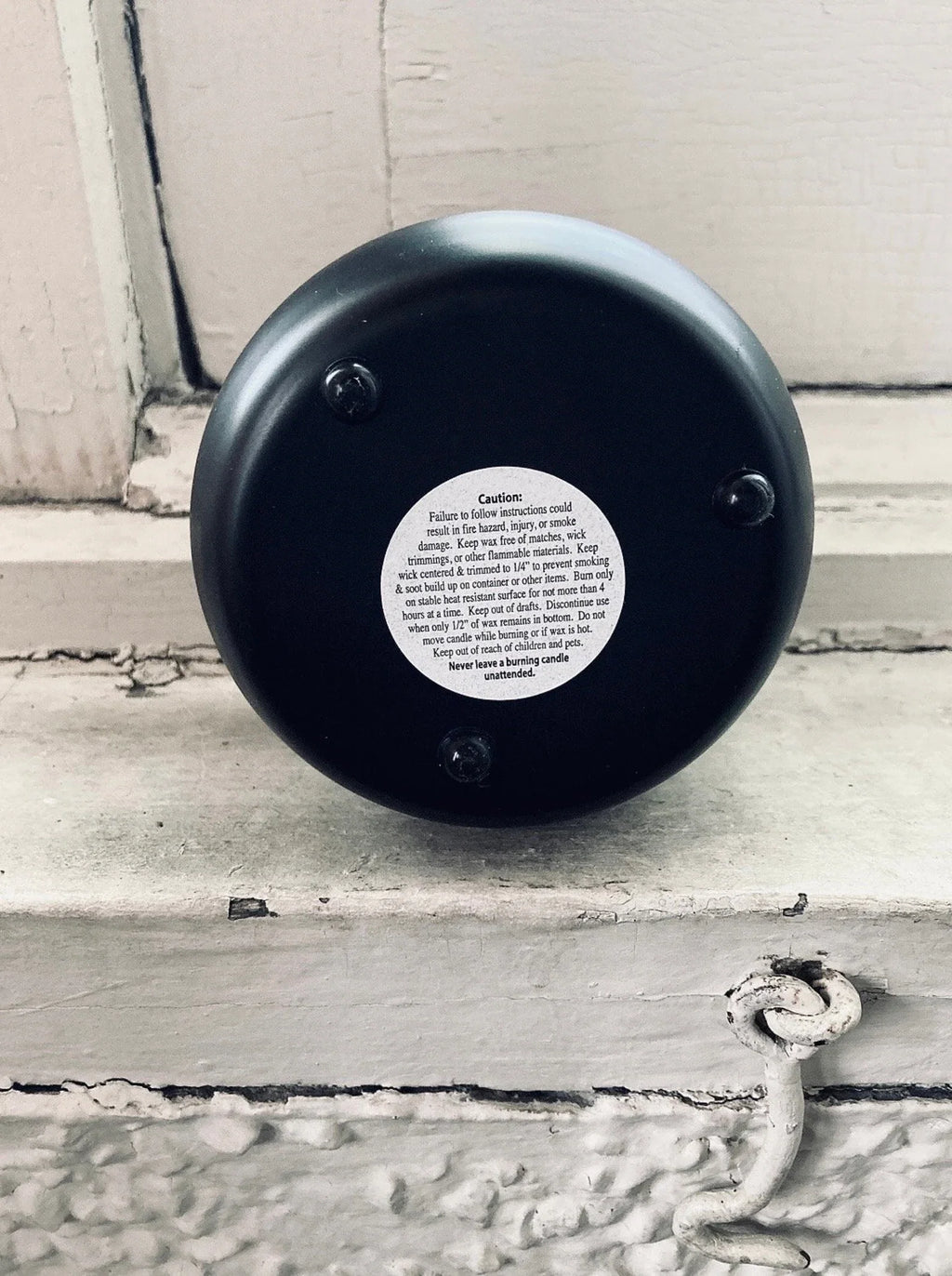 Dark Musk FULL MOON Black Soy Tin Candle Goth Candles 8oz