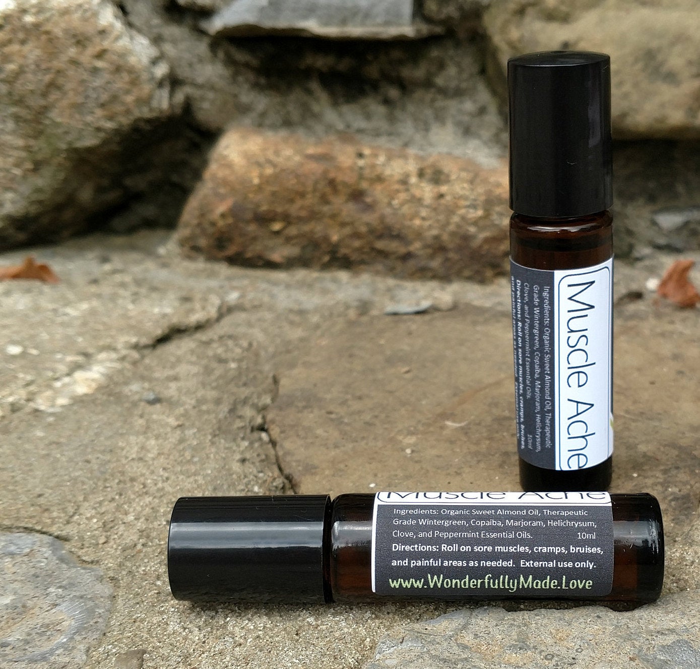 Muscle Ache Roll On | Natural Pain Relief | Essential Oil Muscle Massage | Sore Muscle Roller | After Workout Recovery | Muscle Pain Relief