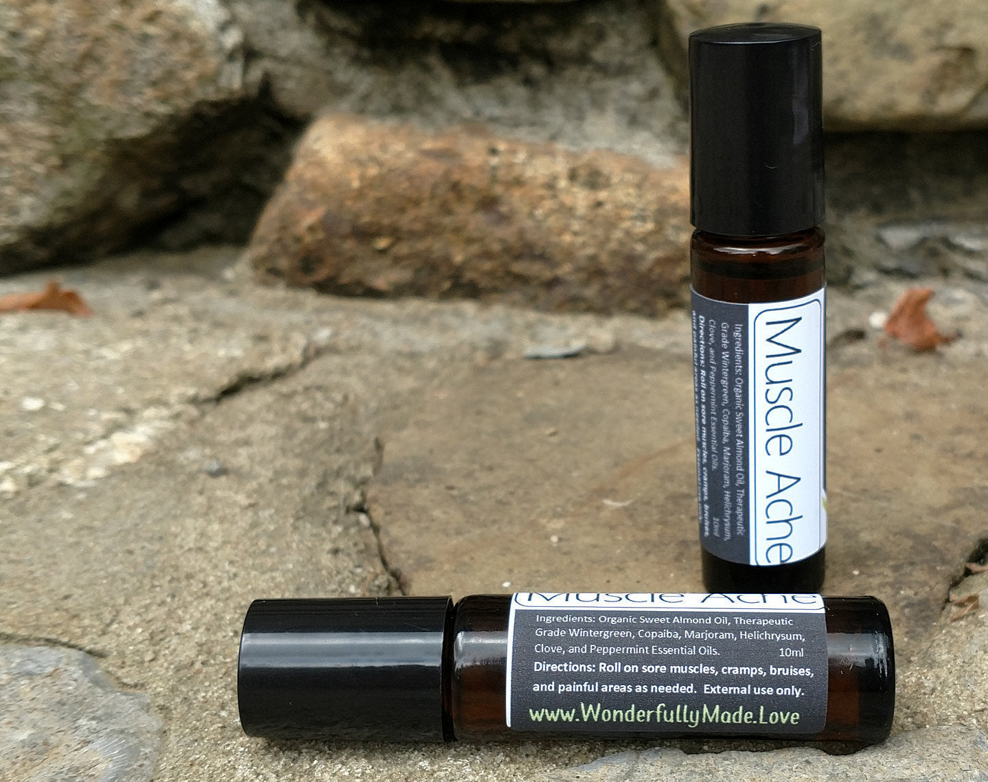 Muscle Ache Roll On | Natural Pain Relief | Essential Oil Muscle Massage | Sore Muscle Roller | After Workout Recovery | Muscle Pain Relief