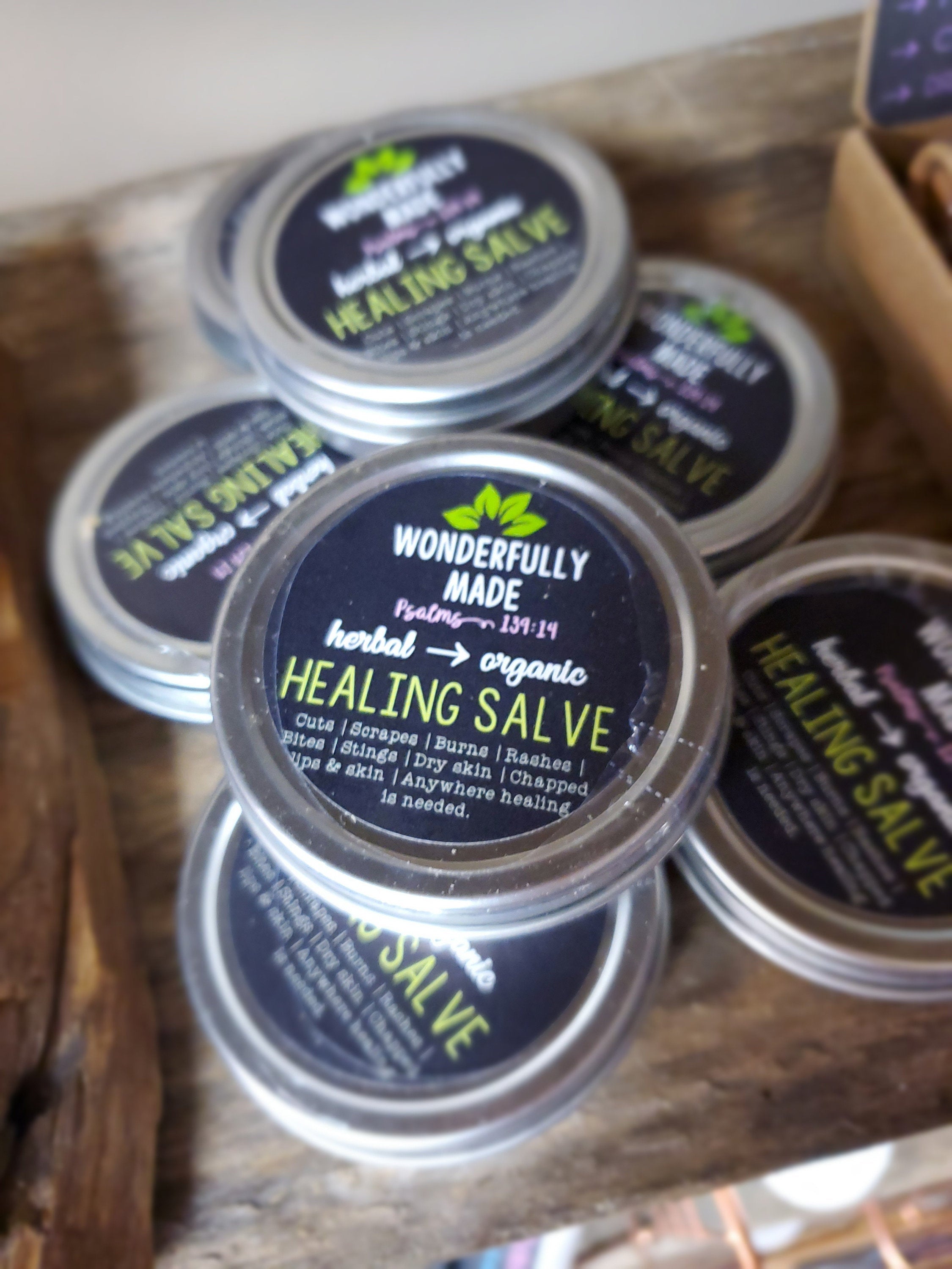 Herbal Healing Salve | Dry Hands | Calendula | Chickweed | Plantain | Chapped Lips | Cracked Skin | Organic | Everything Salve | Natural