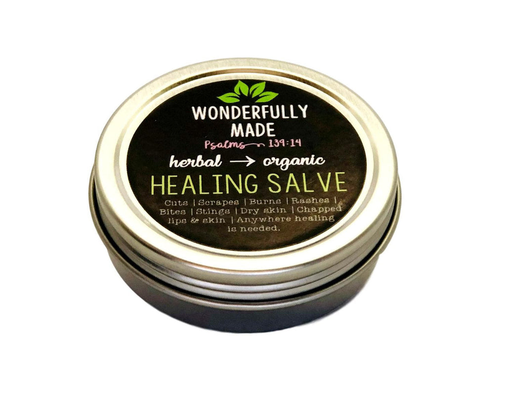 Herbal Healing Salve | Dry Hands | Calendula | Chickweed | Plantain | Chapped Lips | Cracked Skin | Organic | Everything Salve | Natural