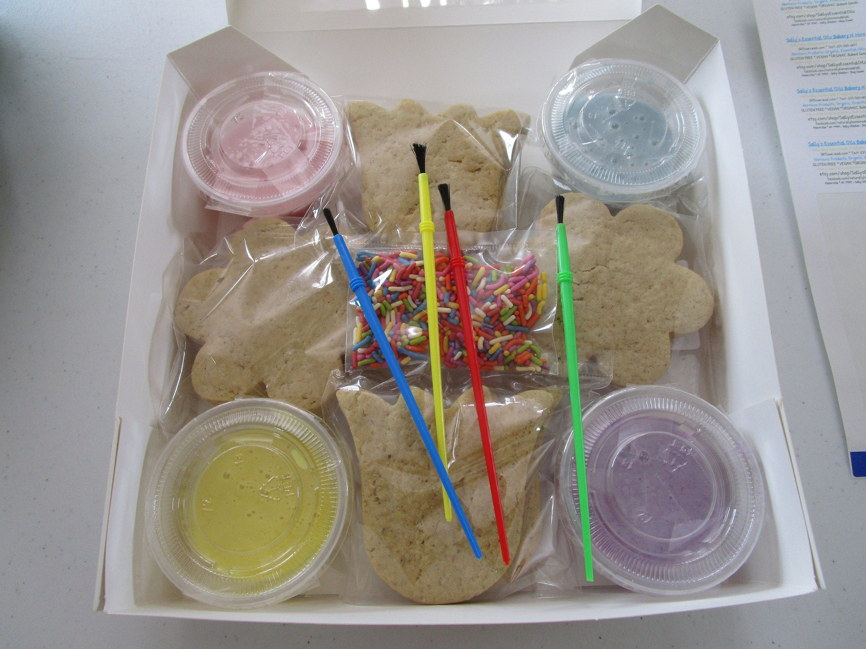 Gluten Free Cookie Kits, Unicorn, Rainbows, Dairy Free, Egg Free, Nut Free, Vegan, Girls Birthdays, School Safe, Sugar Free, Party Favors
