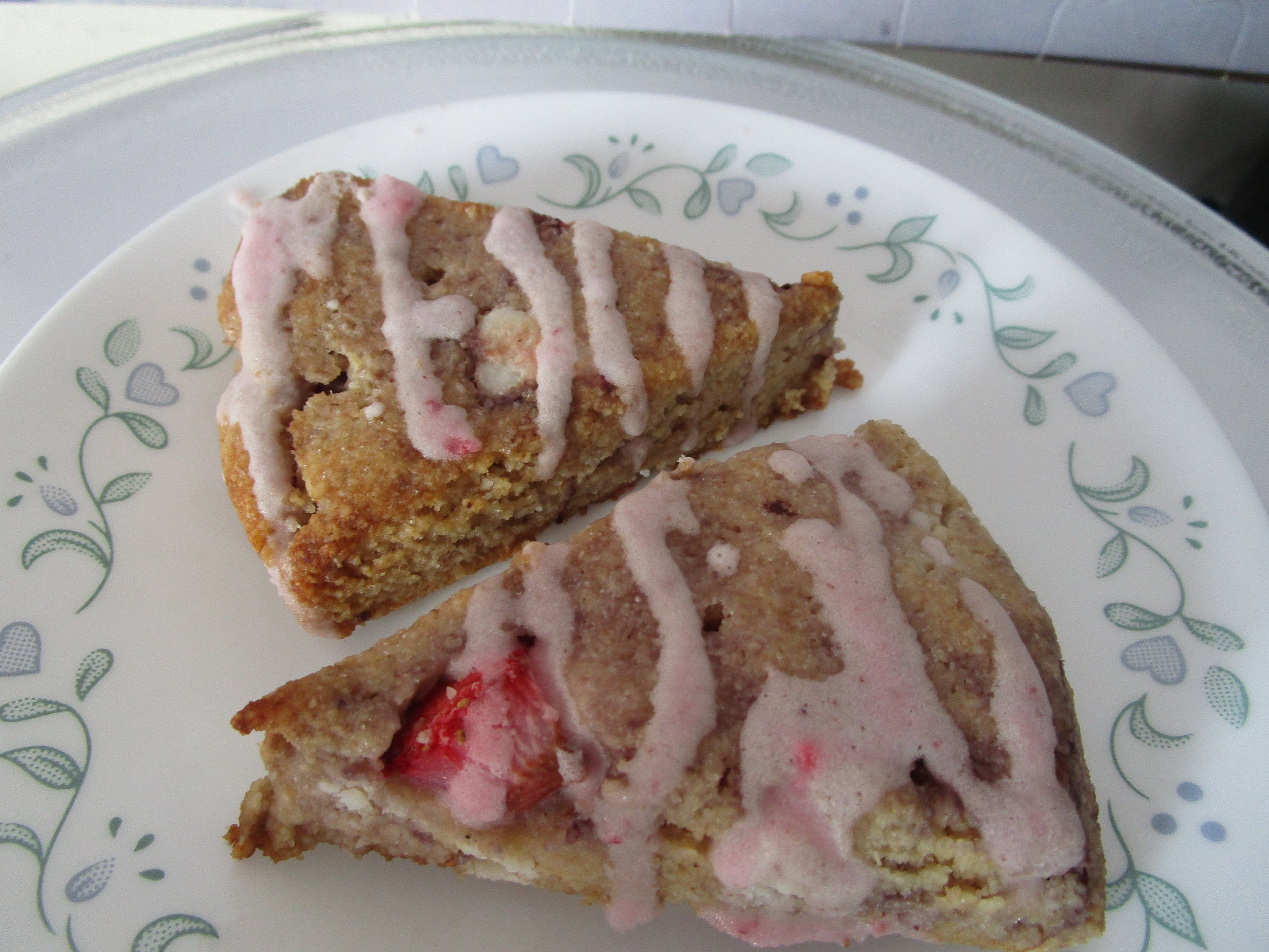 Gluten Free KETO Scones, Strawberry, Sugar Free, Dairy Free, Grain Free, Vegan, Egg Free, Low Net Carb Pastry, Summer Dessert, Fitness Gift