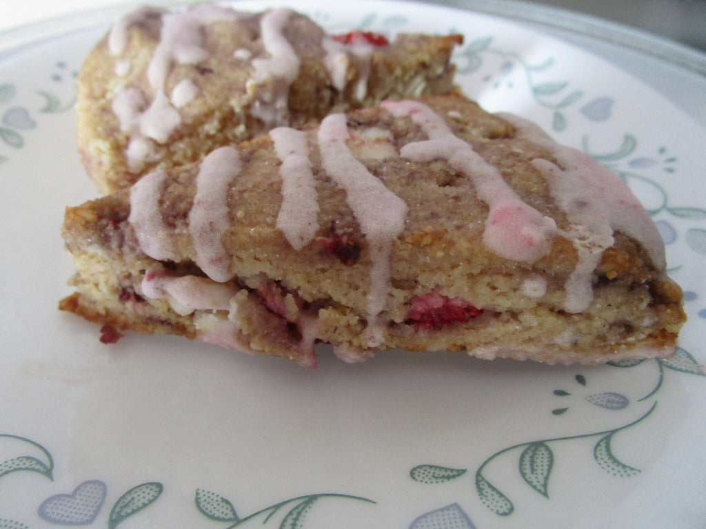 Gluten Free KETO Scones, Strawberry, Sugar Free, Dairy Free, Grain Free, Vegan, Egg Free, Low Net Carb Pastry, Summer Dessert, Fitness Gift