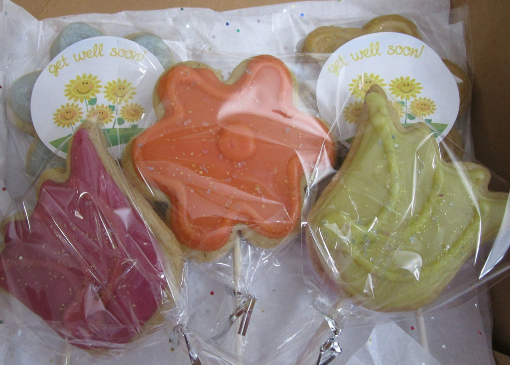 Gluten Free Sugar Cookie Pops, Dairy Free, Vegan, Nut Free, Sympathy, Get Well Gift, Flowers, School Safe, Anniversary, Wedding, Proposal