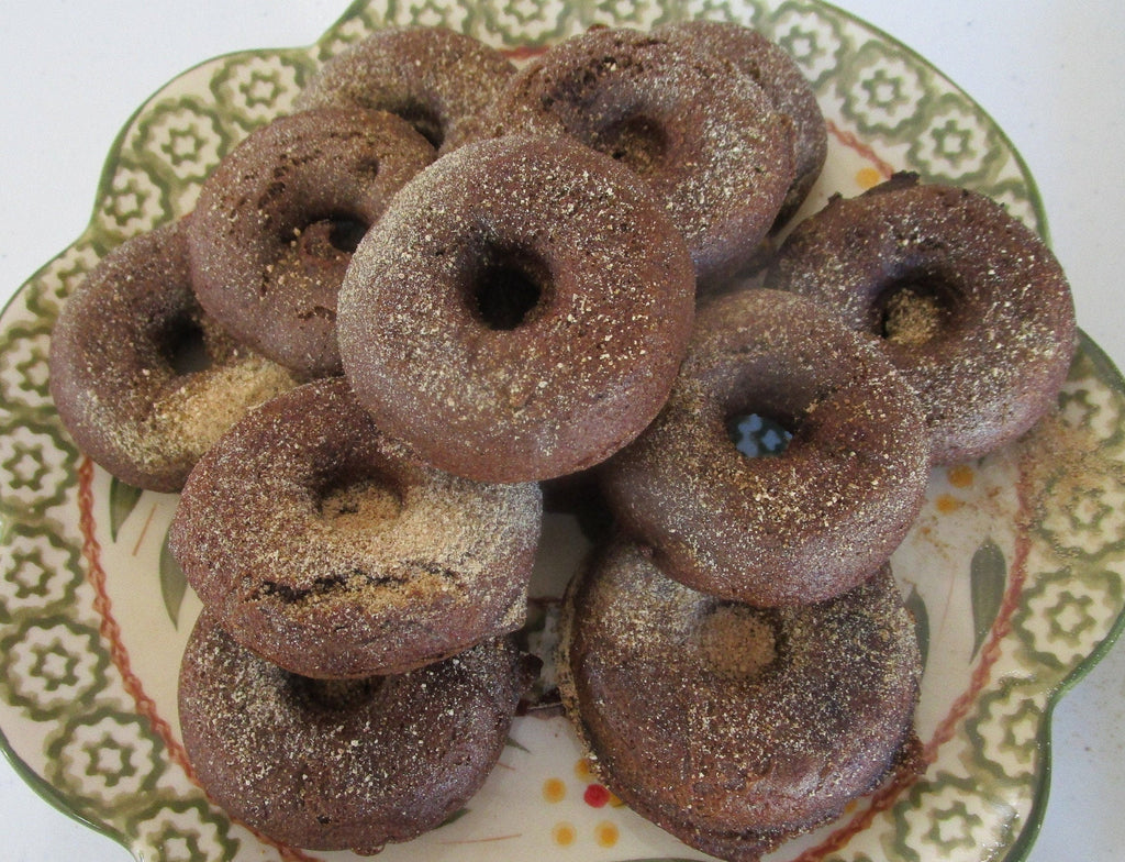 Donut, Mini, No Refined Sugar, Gluten Free, Egg Free, Dairy Free, Nut Free, Chocolate, Vanilla, Coconut Sugar, Birthday, Brunch, Easter Gift