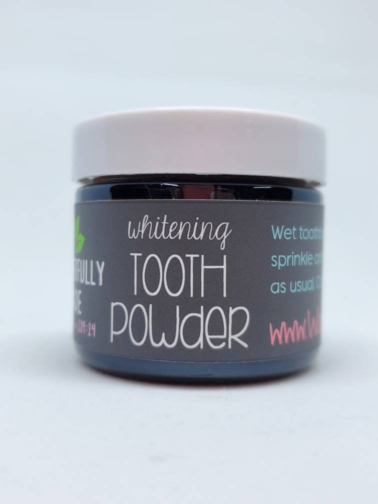 White Teeth | Tooth Whitening Powder | Activated Charcoal | Naturally Whiten Teeth | Beautiful Smile | Organic |