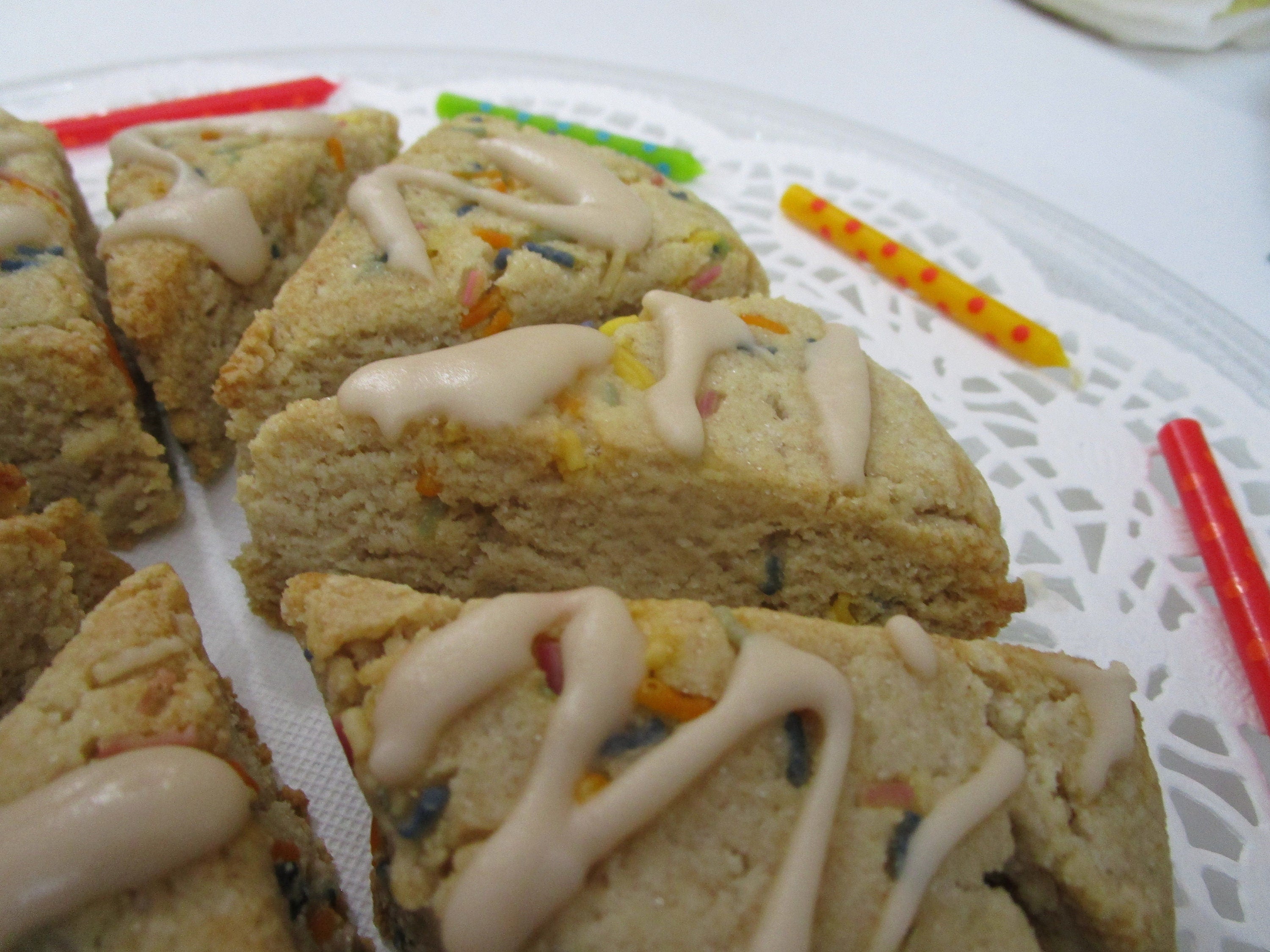 Grain Free Scones, KETO, Vanilla Birthday Cake, Gluten Free, Dairy Free, Sugar Free, Vegan Dessert, Egg Free, Low Carb Snack, Fitness Pastry