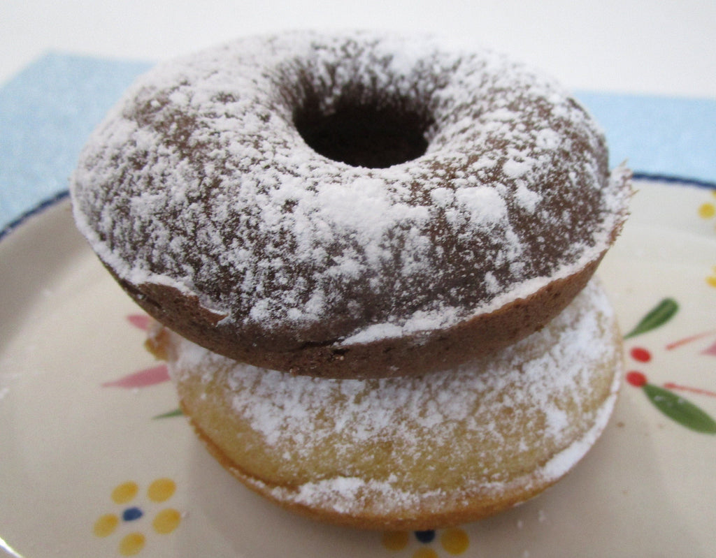Powdered Donuts, Gluten Free, Egg Free, Dairy Free, Chocolate, Vanilla, Vegan, Nut Free, School Safe, Wedding Brunch, Grandparent's Day Gift
