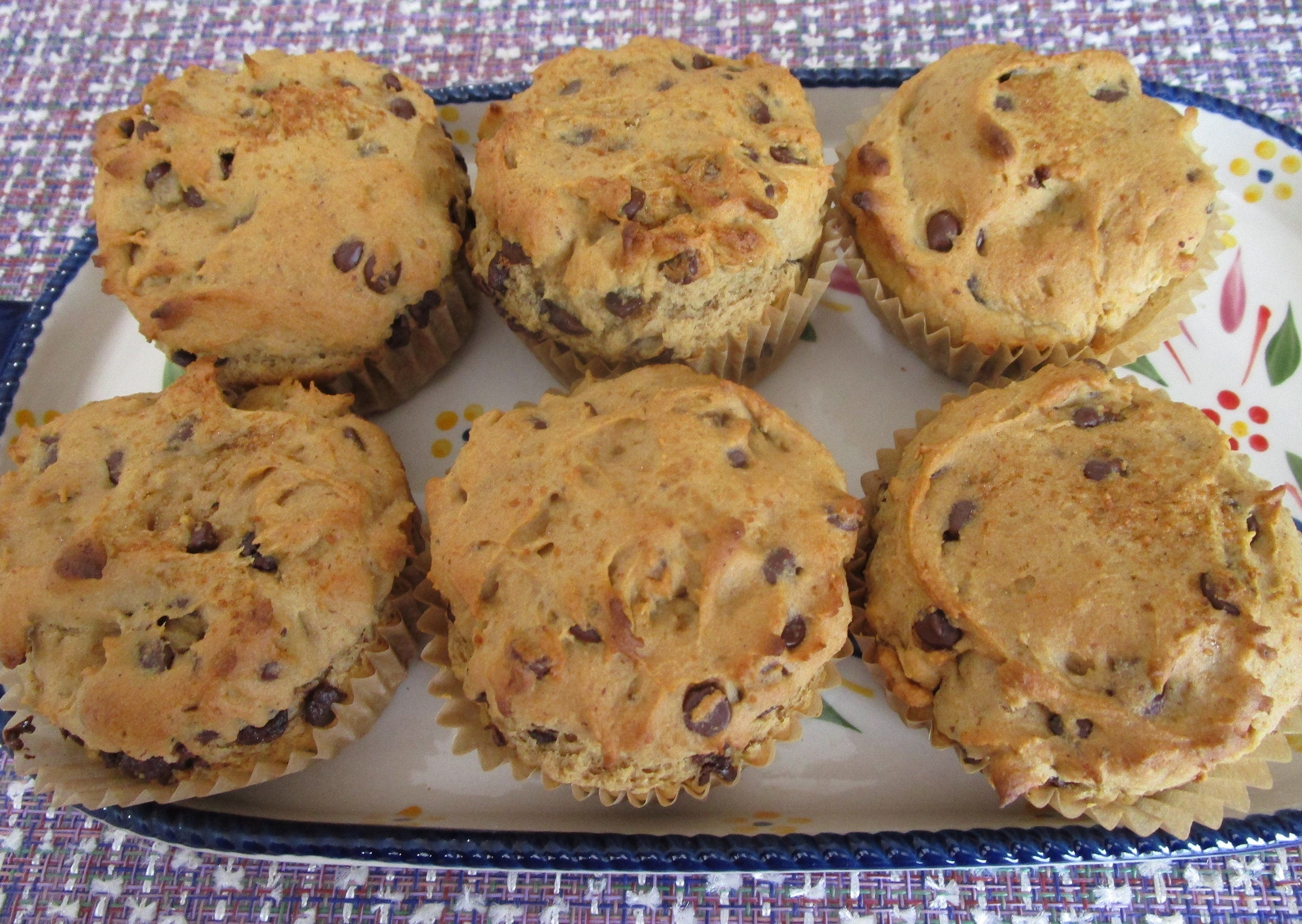 Gluten Free Muffin, Dairy Free, Egg Free, Vegan, Nut Free, Healthy Breakfast, Chocolate Chip treat, portable breakfast, Coconut Sugar snacks