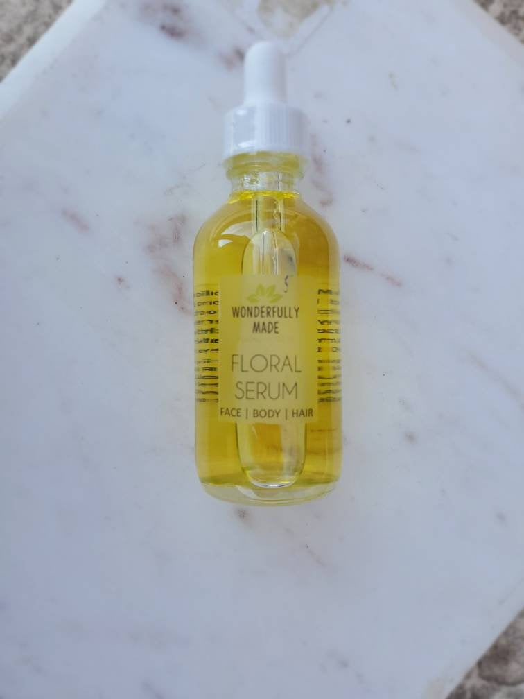 Serum | Floral Serum | Organic | Anti-aging Oil | Hair | Face | Body | Moisturizer | Bath Oil | Rosehip Seed | Dry Skin | reduce wrinkles