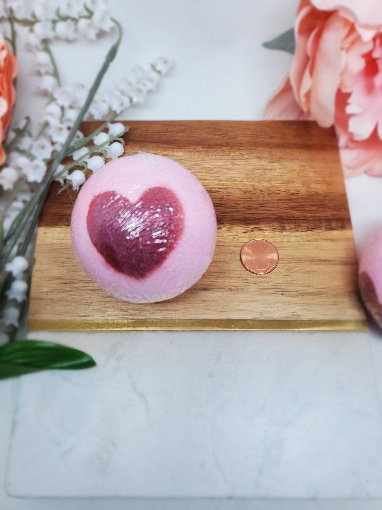 Organic Mini Spa Gift Bundle Heart Love | All Natural Bath Bomb | Handmade Luxury Soap Bar