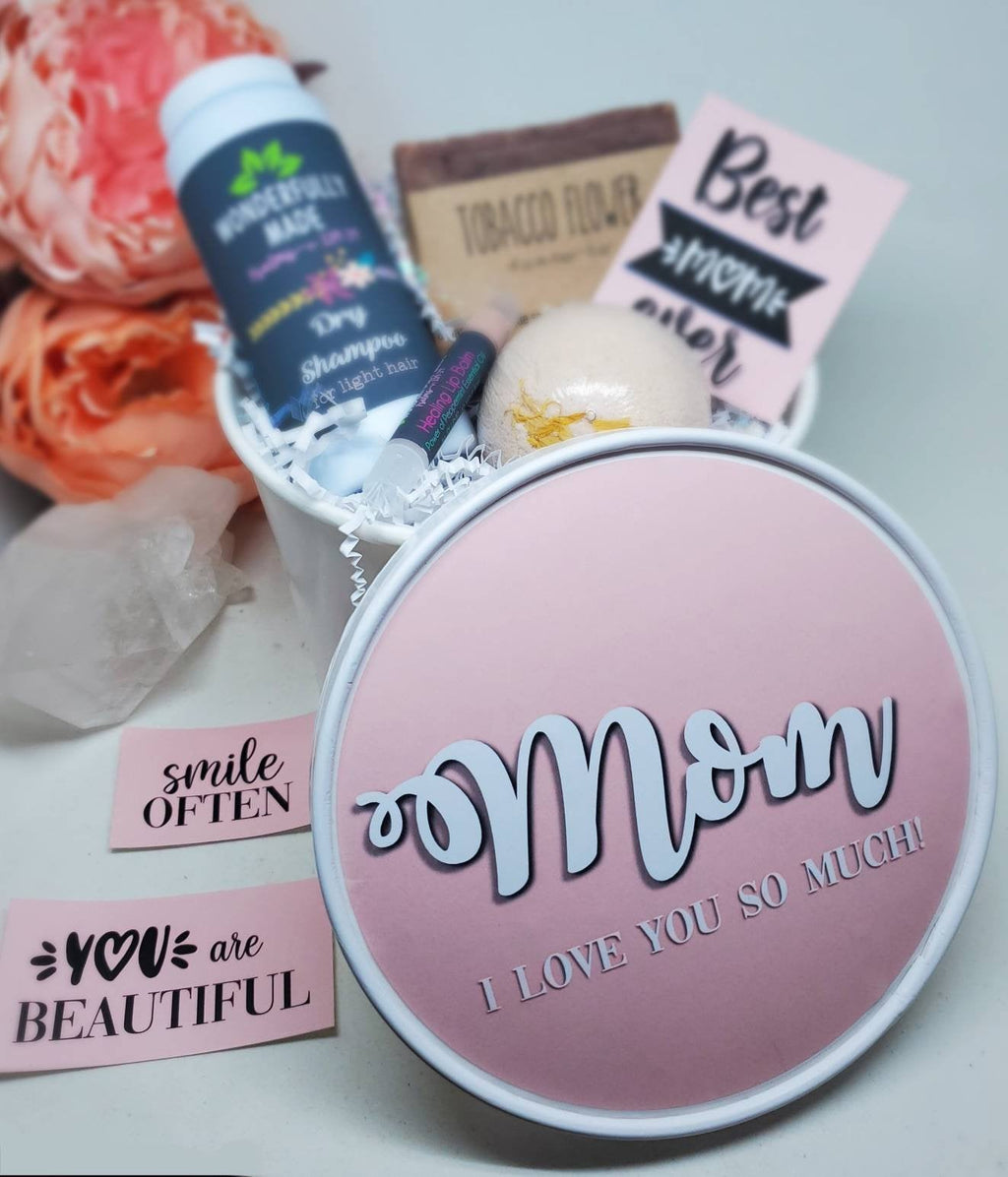 Personalized Gift Bundle | Spa Gift Basket | Organic All Natural Self Care Package | Custom Name | Mothers gift for her bucket | Bath