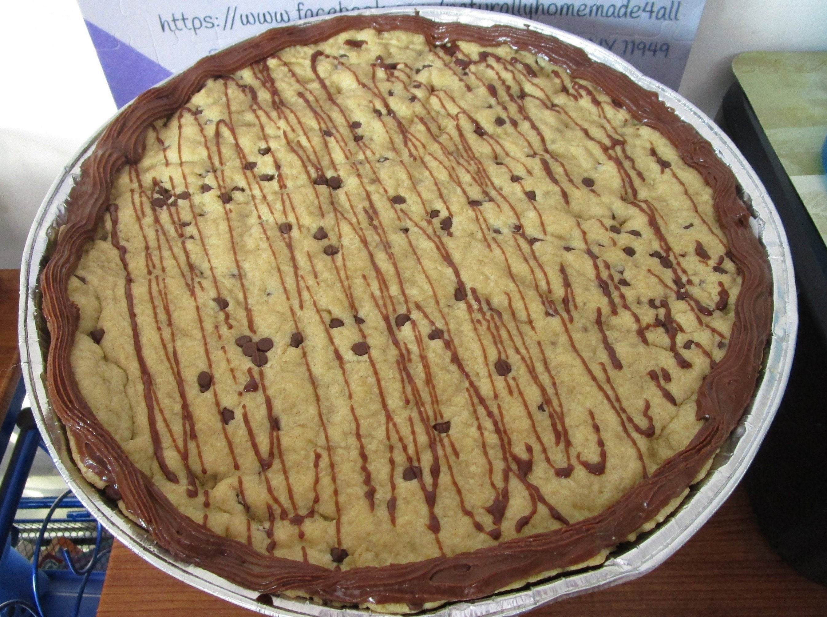 Gluten Free Jumbo Cookie Cake, Dairy Free, Egg Free, Nut Free, Vegan, Birthday Party, Thanksgiving, Christmas, New Years, AIP Paleo, Dessert