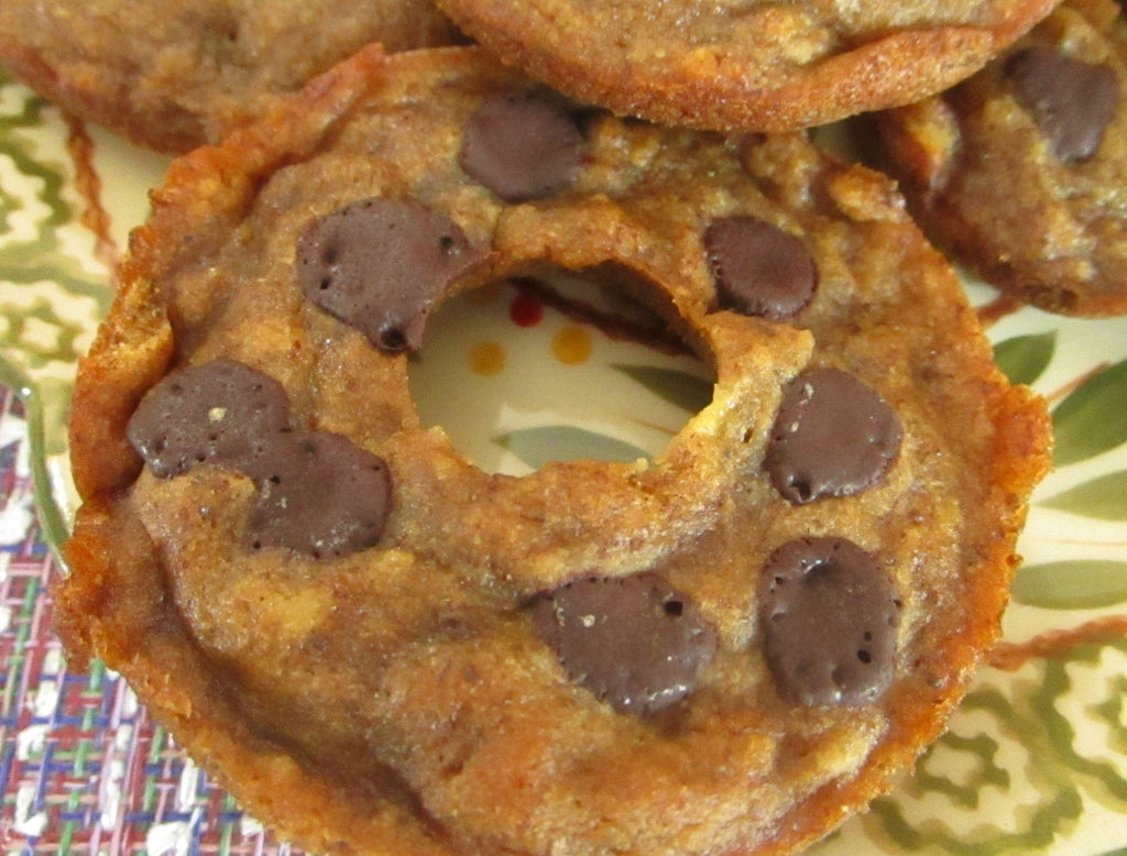 AIP Paleo Banana Donuts, Gluten/Dairy/Nut/Grain Free Wellness Gift, Autoimmune Protocol Breakfast, Low FODMAP, Carob Chips, July 4th Dessert