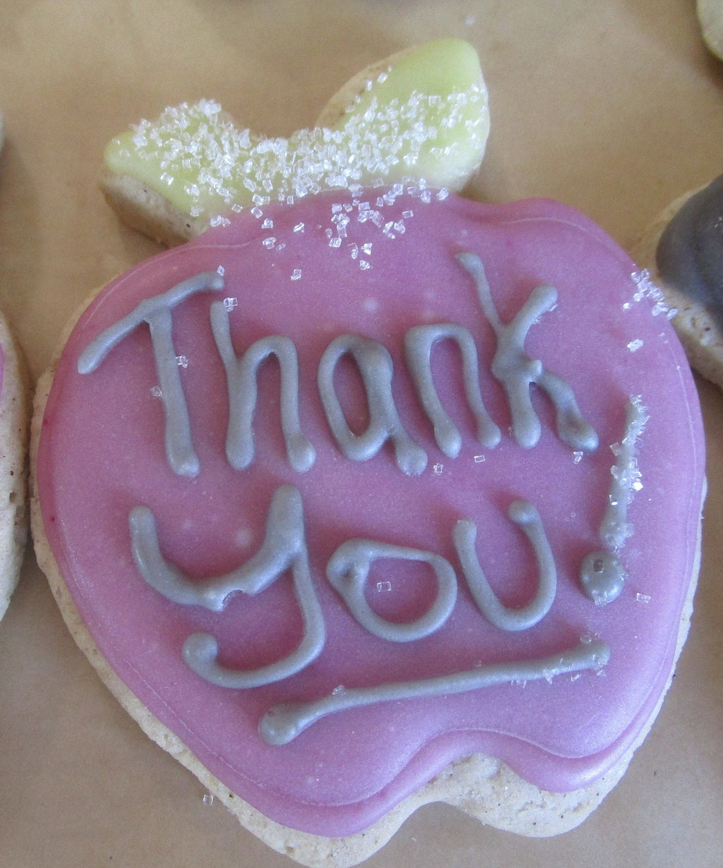 Teacher Gift, Sugar Cookies, Gluten Free, Dairy Free, Egg Free, thank you, Special Ed, Aide, End of Year, #1 Bus Driver, Apple, Nut Free,