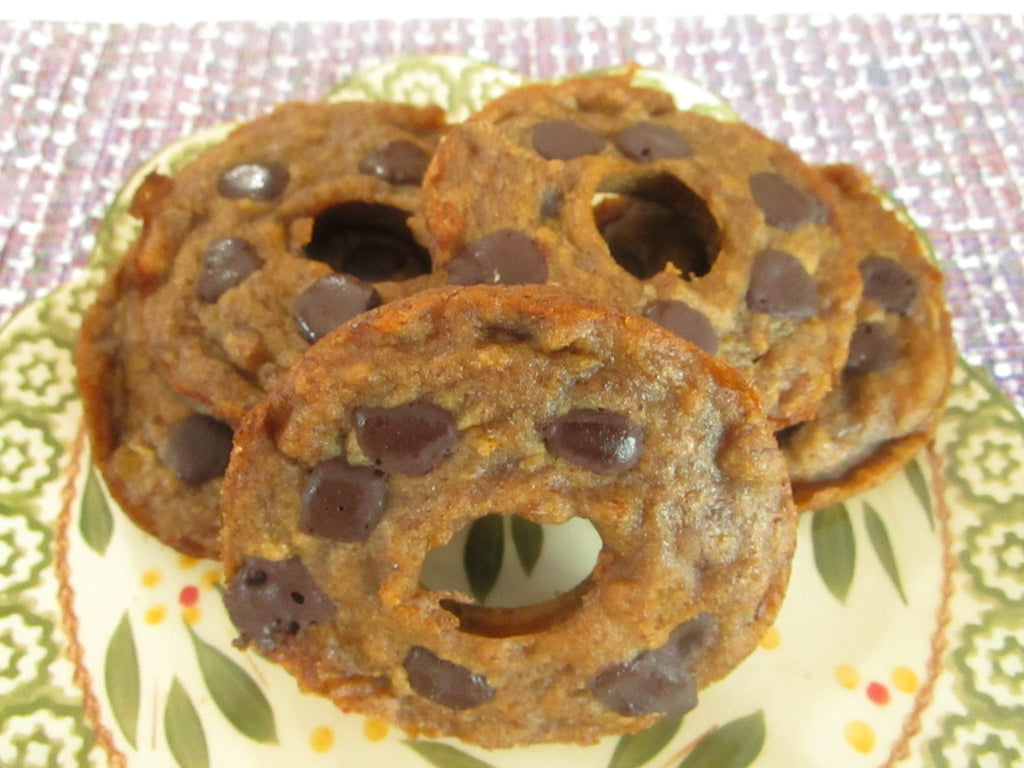 AIP Paleo Banana Donuts, Gluten/Dairy/Nut/Grain Free Wellness Gift, Autoimmune Protocol Breakfast, Low FODMAP, Carob Chips, July 4th Dessert